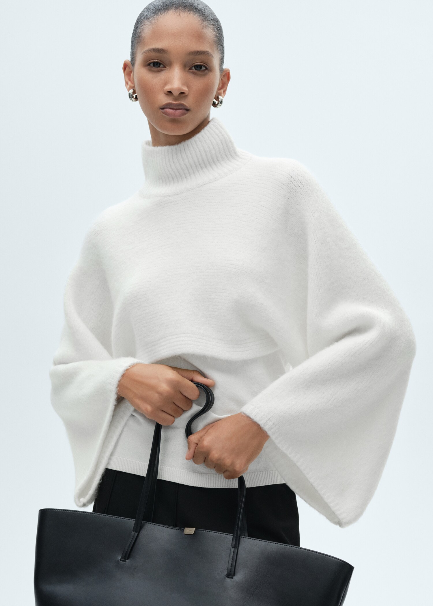 Combined high collar sweater - Medium plane