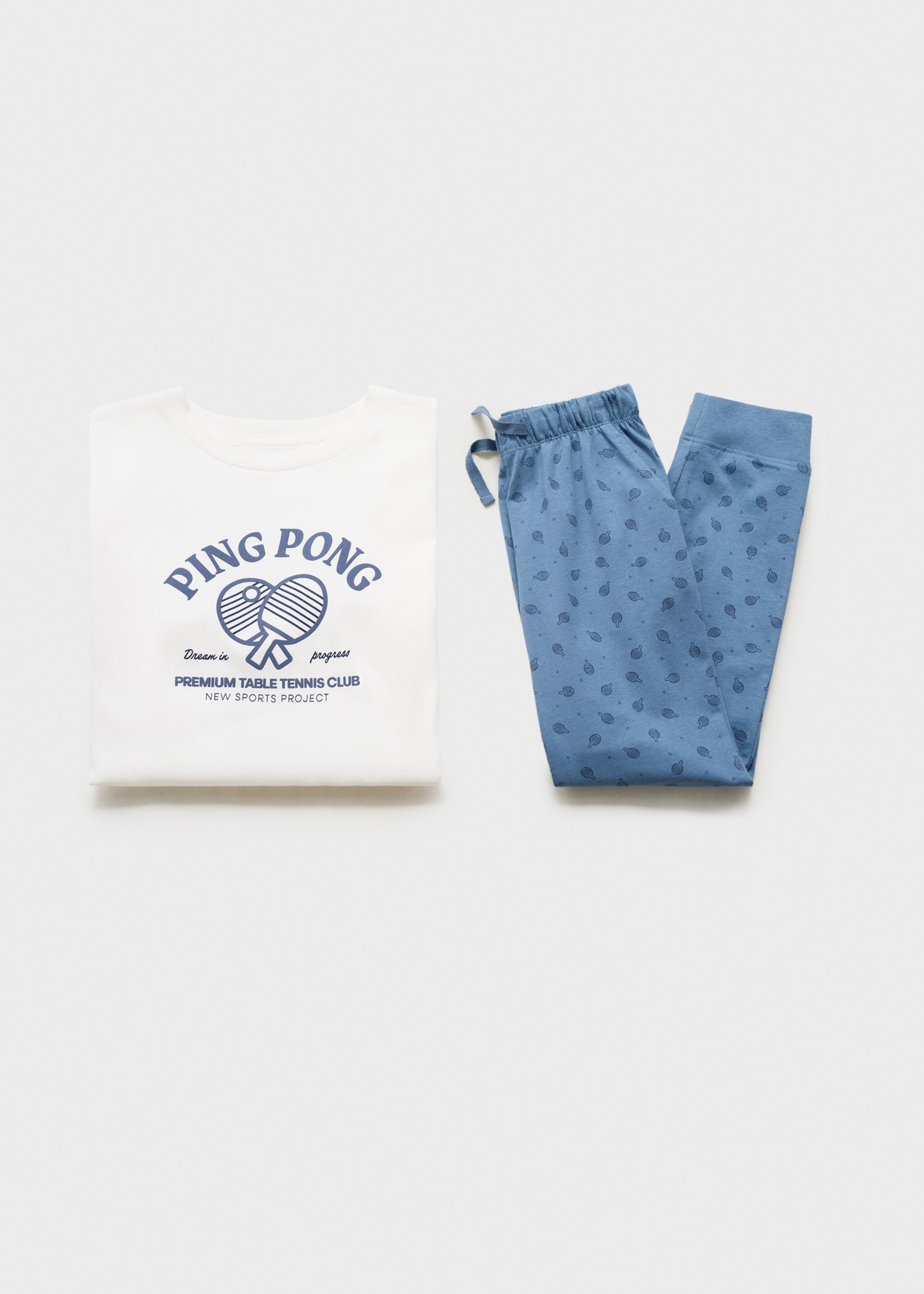 Pijamale lungi imprimate - Detaliu al articolului 0, Albastru. Ref: 77028265-00.