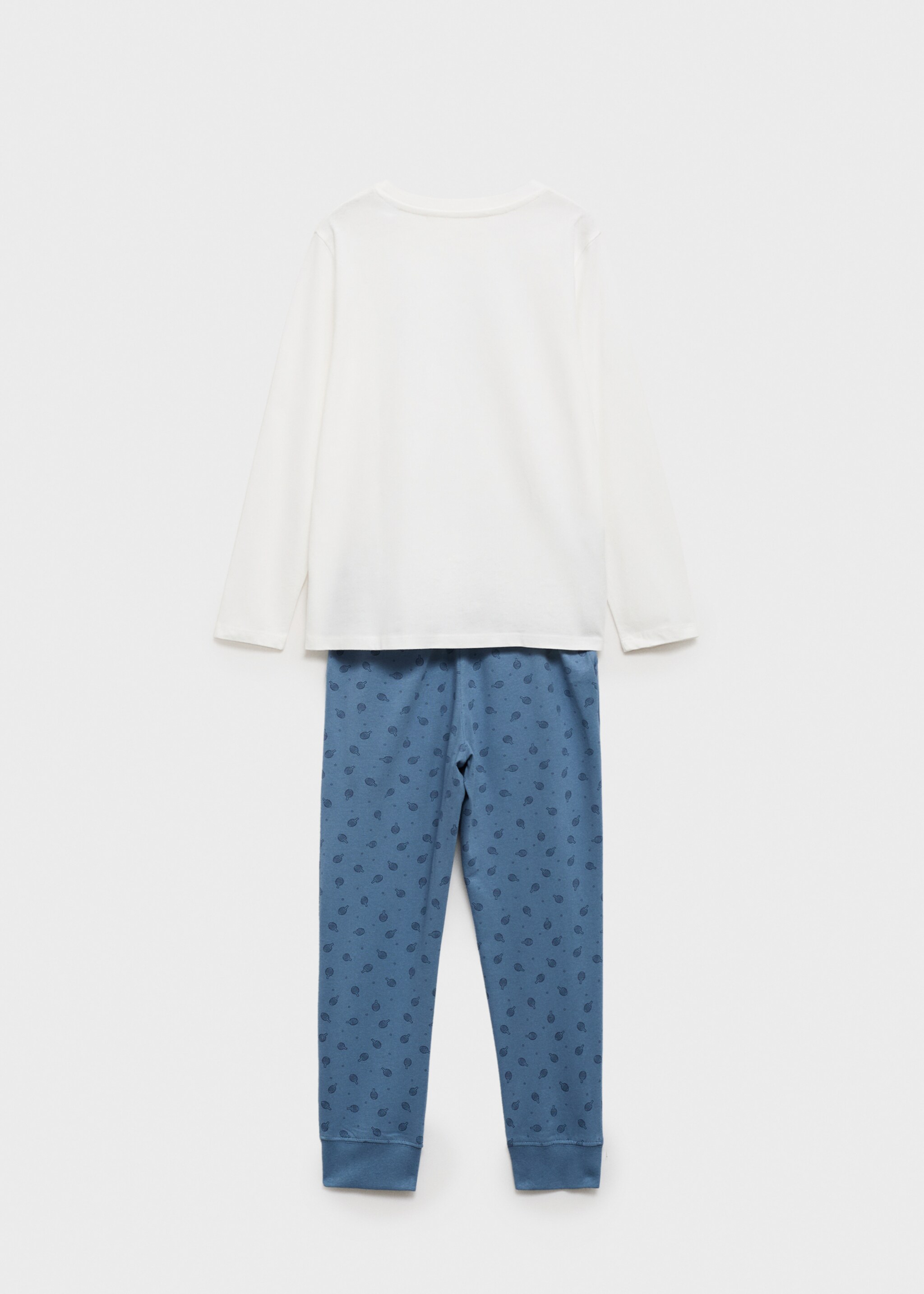 Pijamale lungi imprimate - Spatele articolului, Albastru. Ref: 77028265-00.