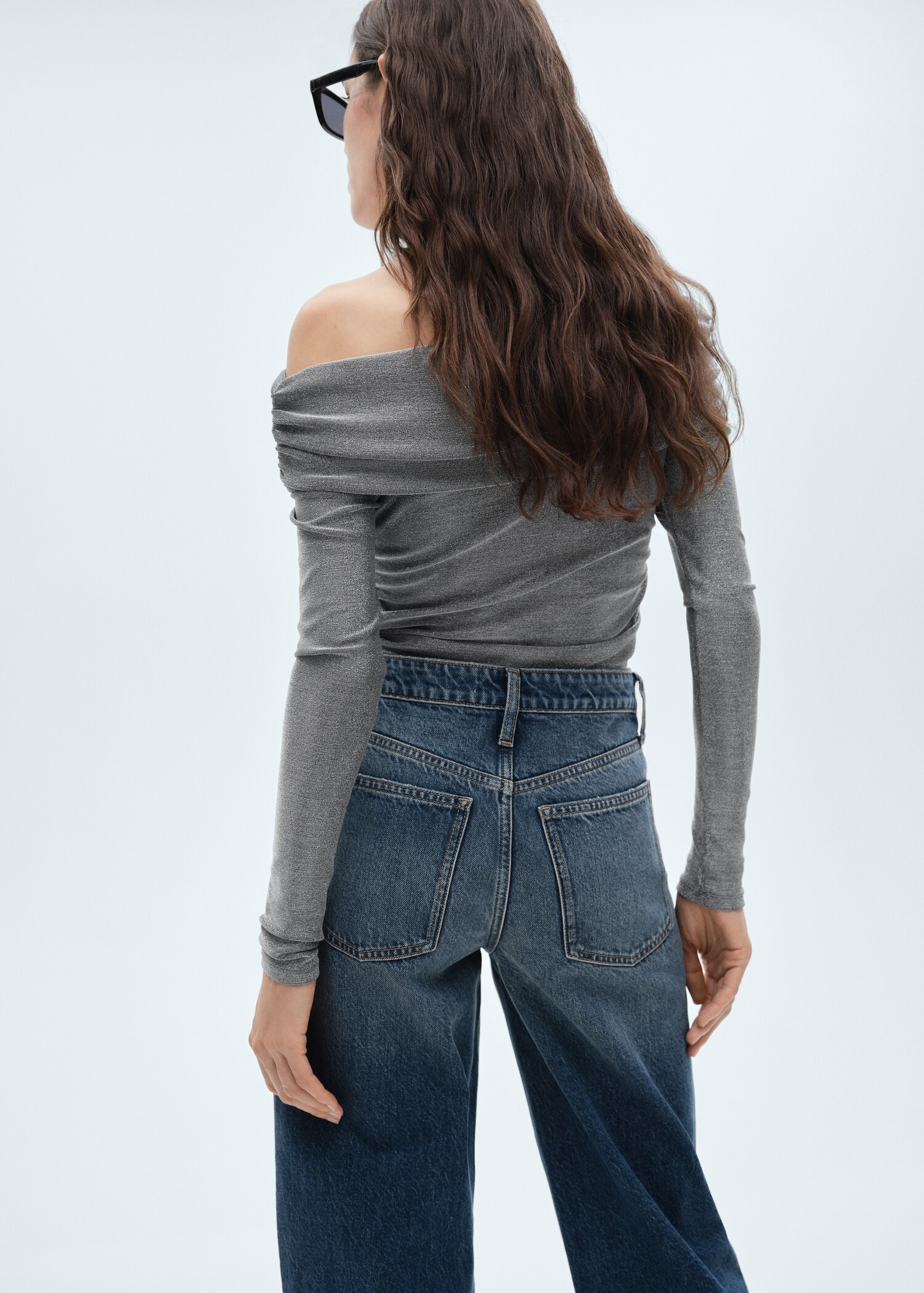 Lurex off-the-shoulder top - Reverse of the article