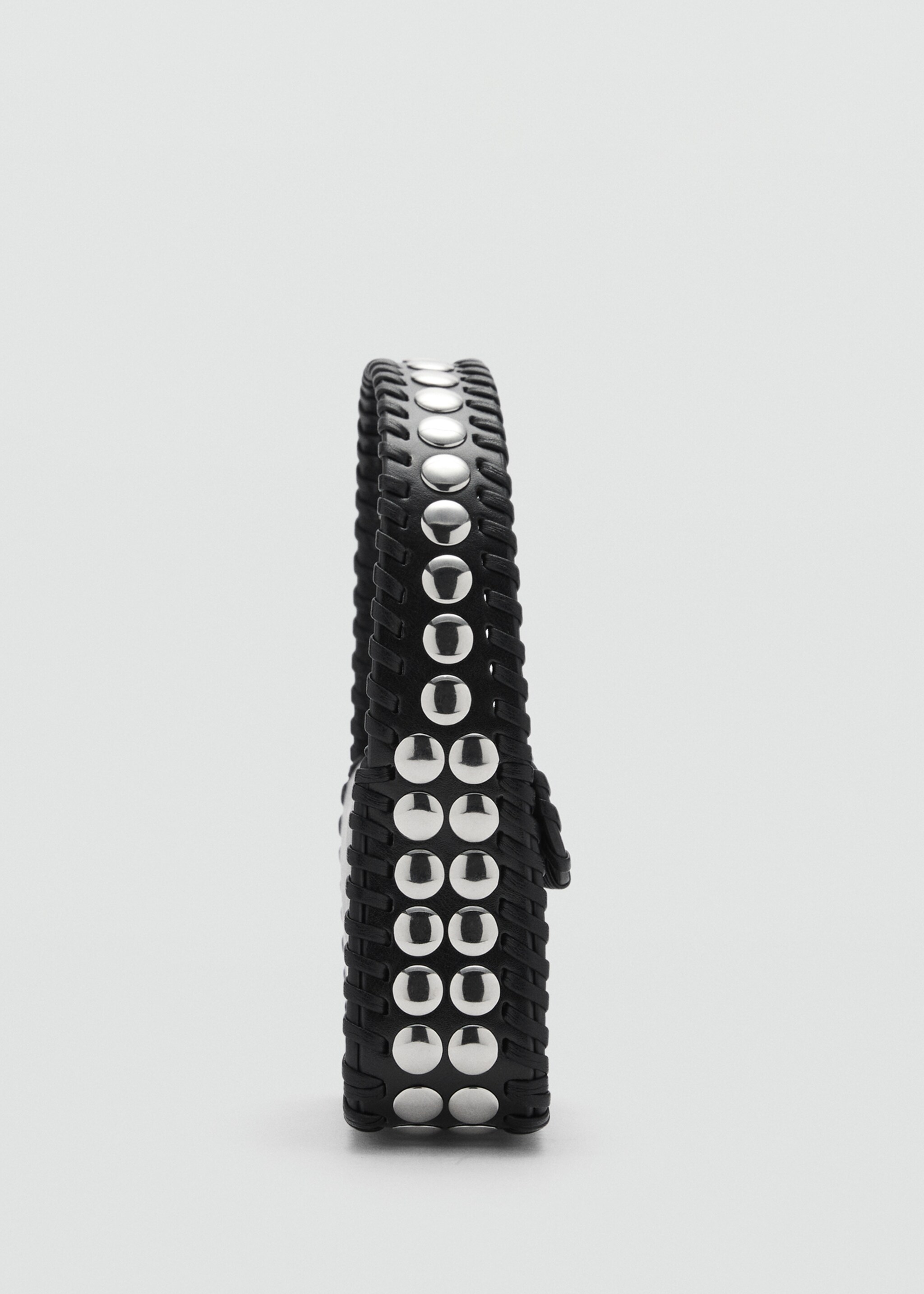 Studded handbag - Details of the article 1, Black. Ref: 77028268-00.
