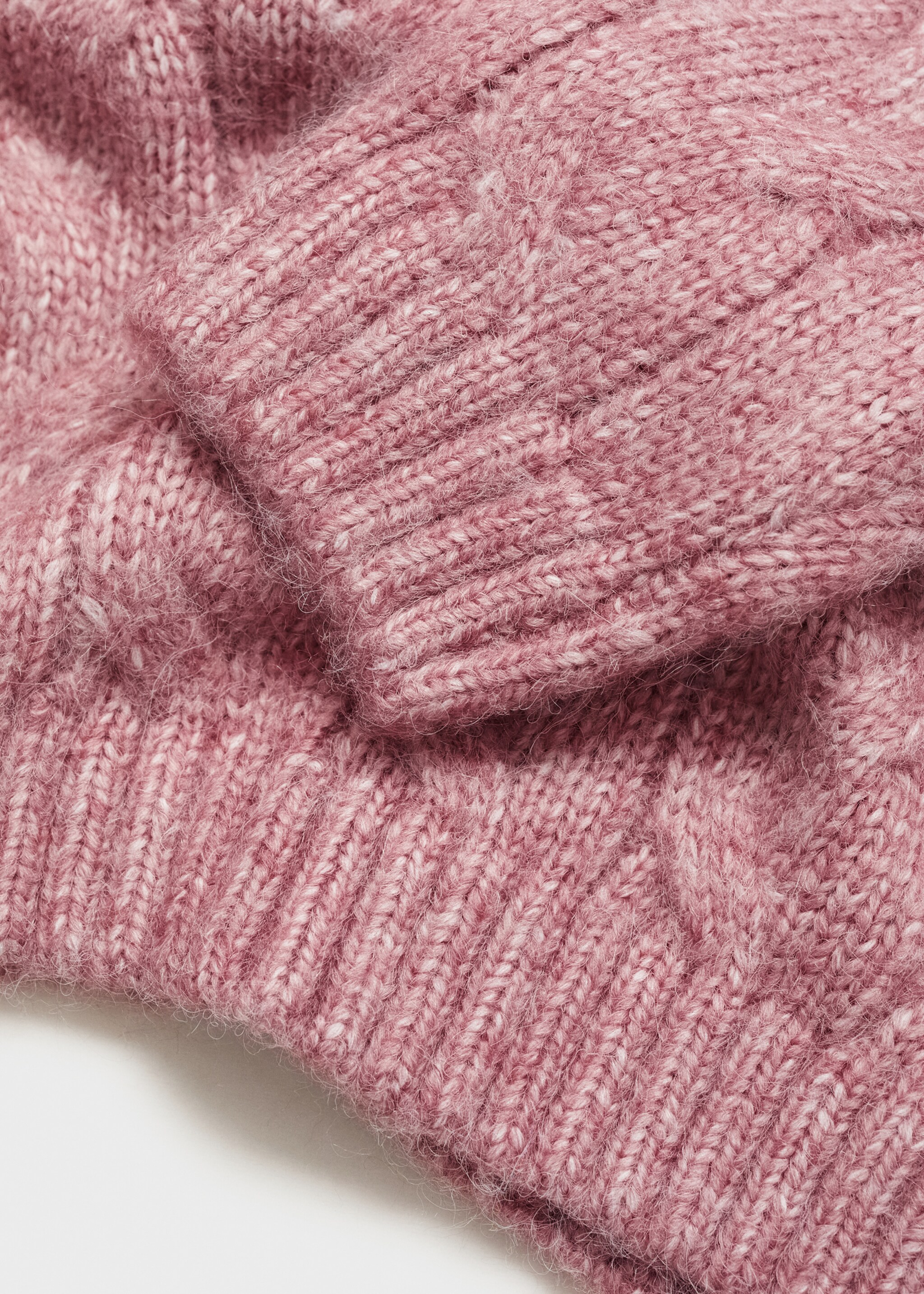 Gebreide kabeltrui - Detail van het artikel 0, Roze. Ref: 77028271-00.