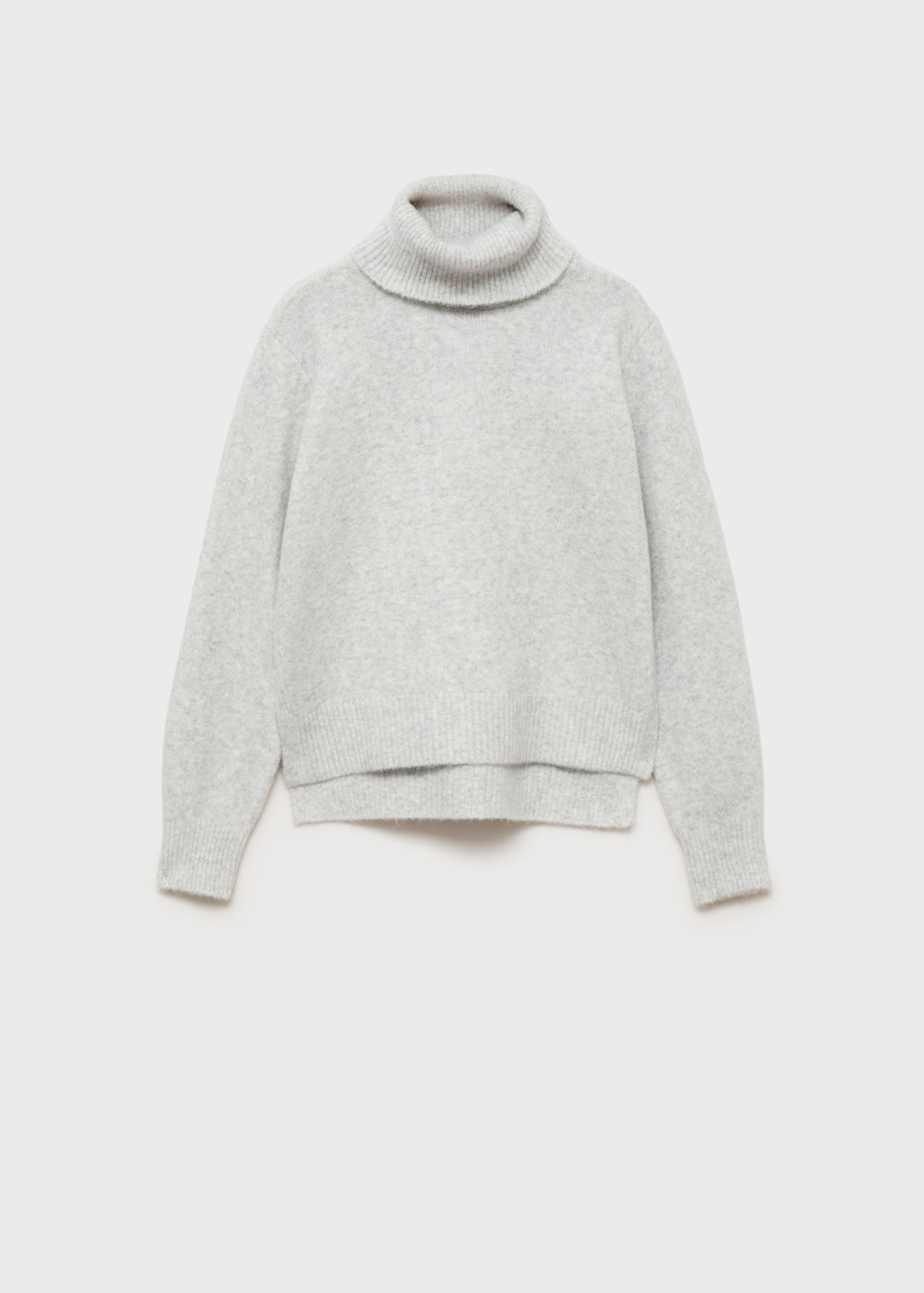 Turtleneck knit sweater - Article without model, Grey. Ref: 77028272-00.