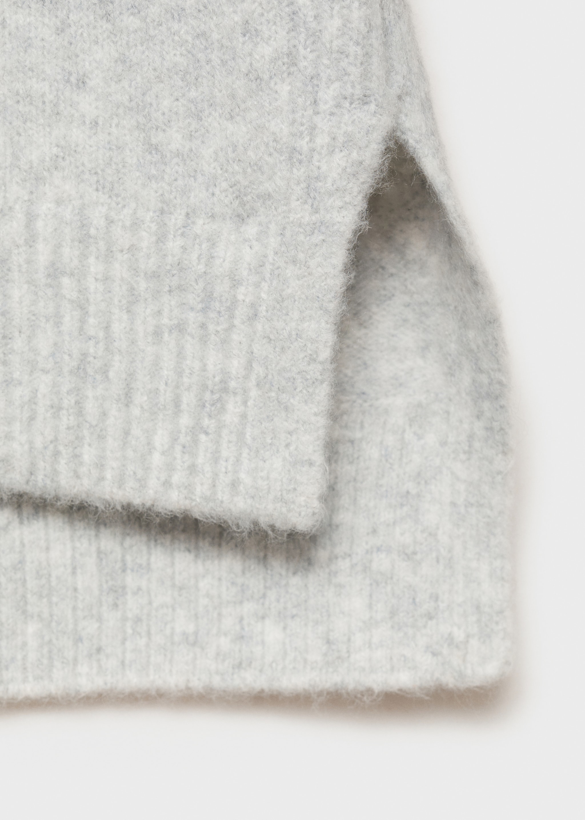 Turtleneck knit sweater - Details of the article 0, Grey. Ref: 77028272-00.