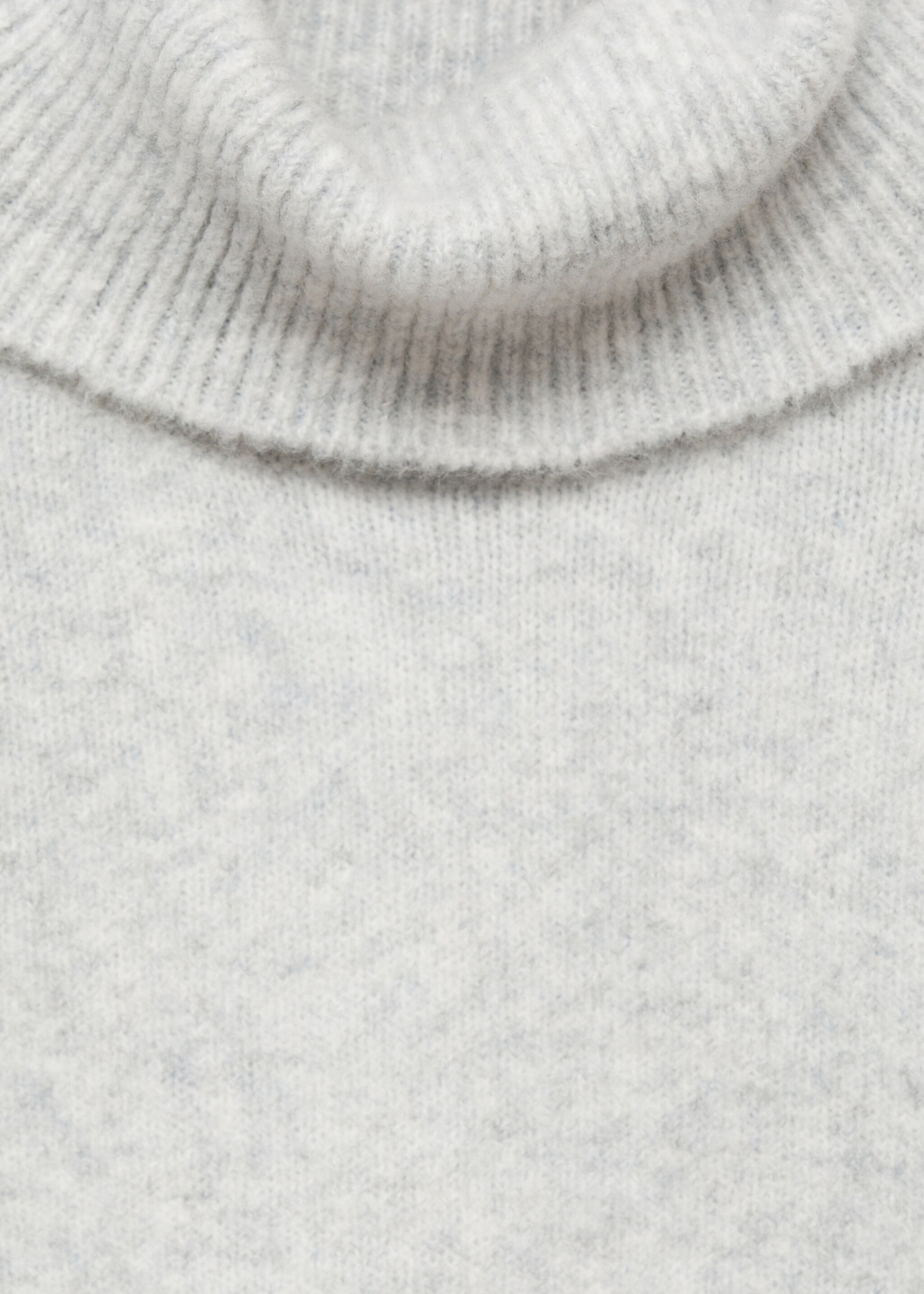 Turtleneck knit sweater - Details of the article 8, Grey. Ref: 77028272-00.
