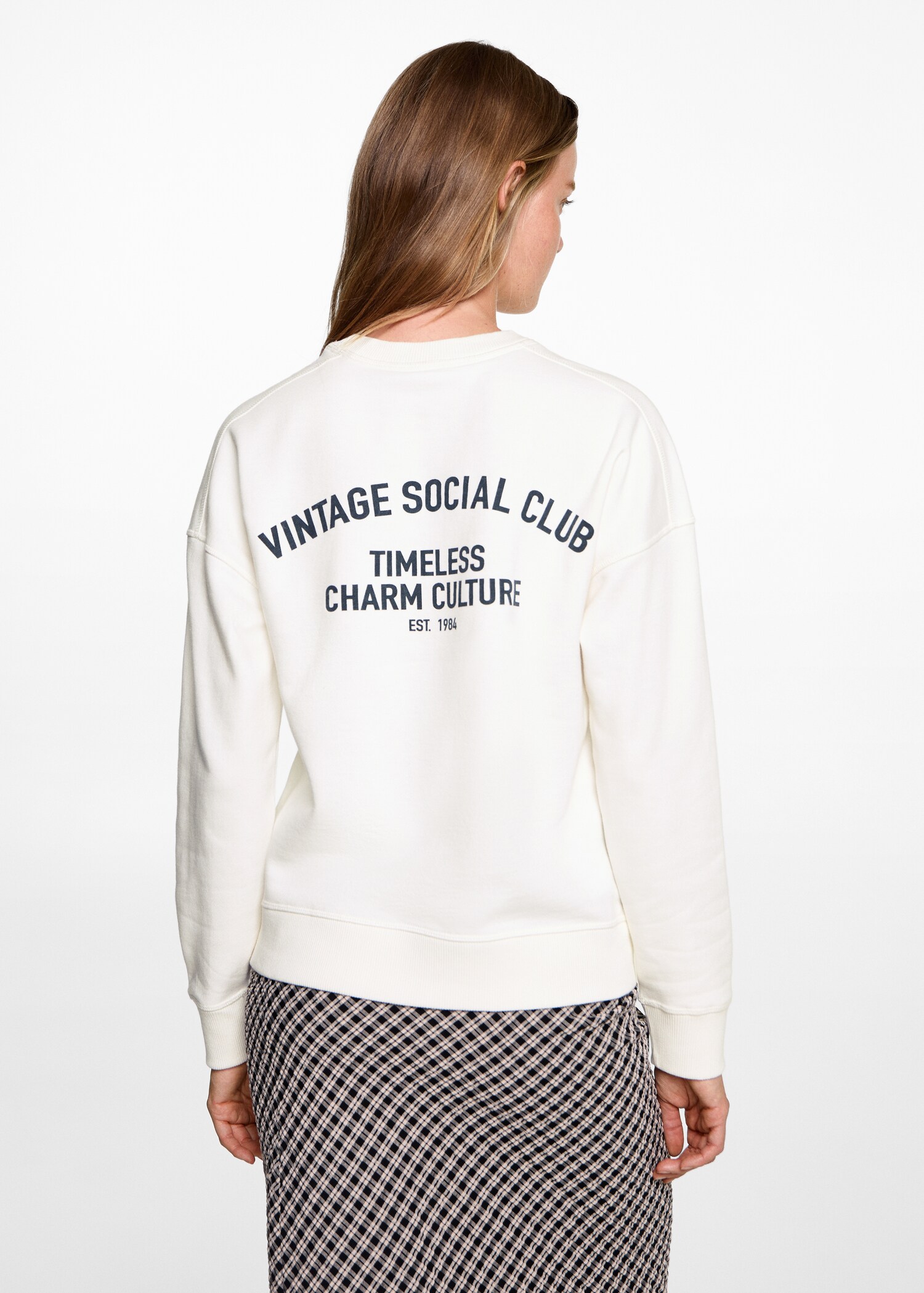 Printed cotton sweatshirt - Reverse of the article