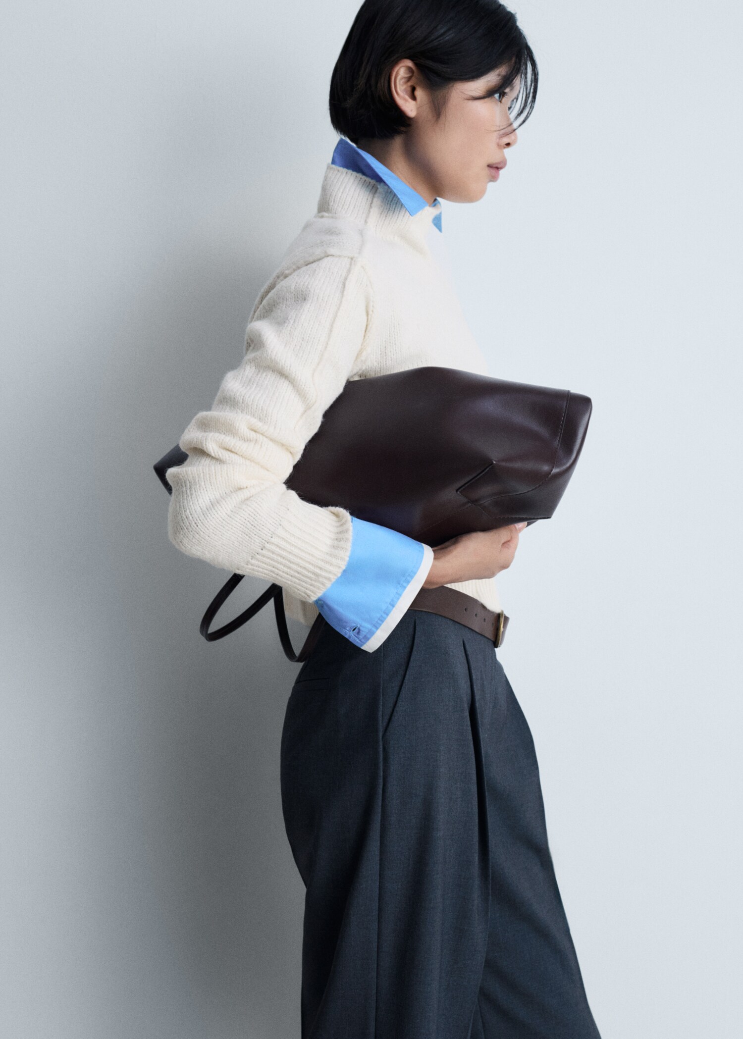 Pull-over col montant coutures - Plan moyen