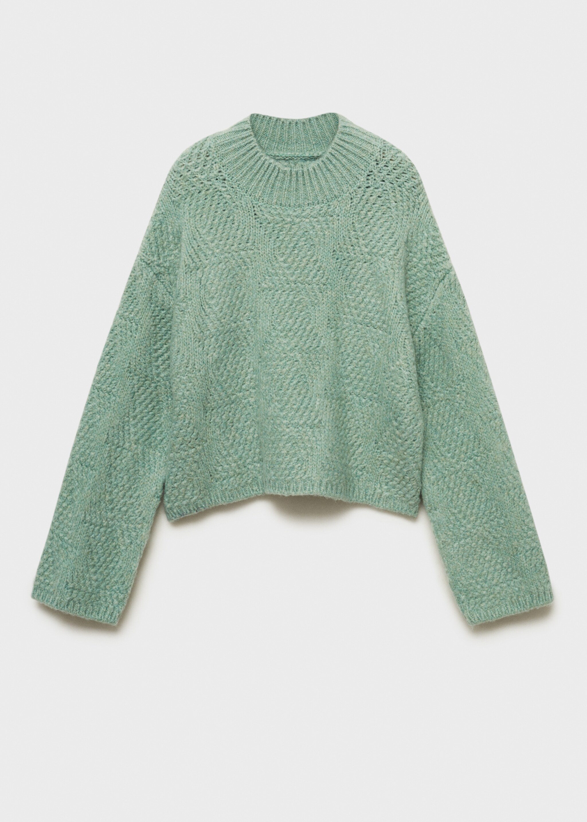 Gebreide trui met trechterhals - Artikel zonder model, Groen. Ref: 77028280-00.