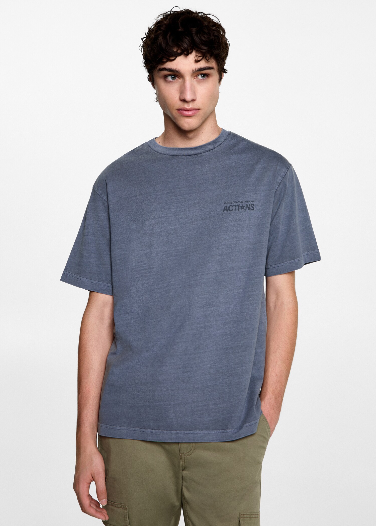 Printed message T-shirt - Medium plane