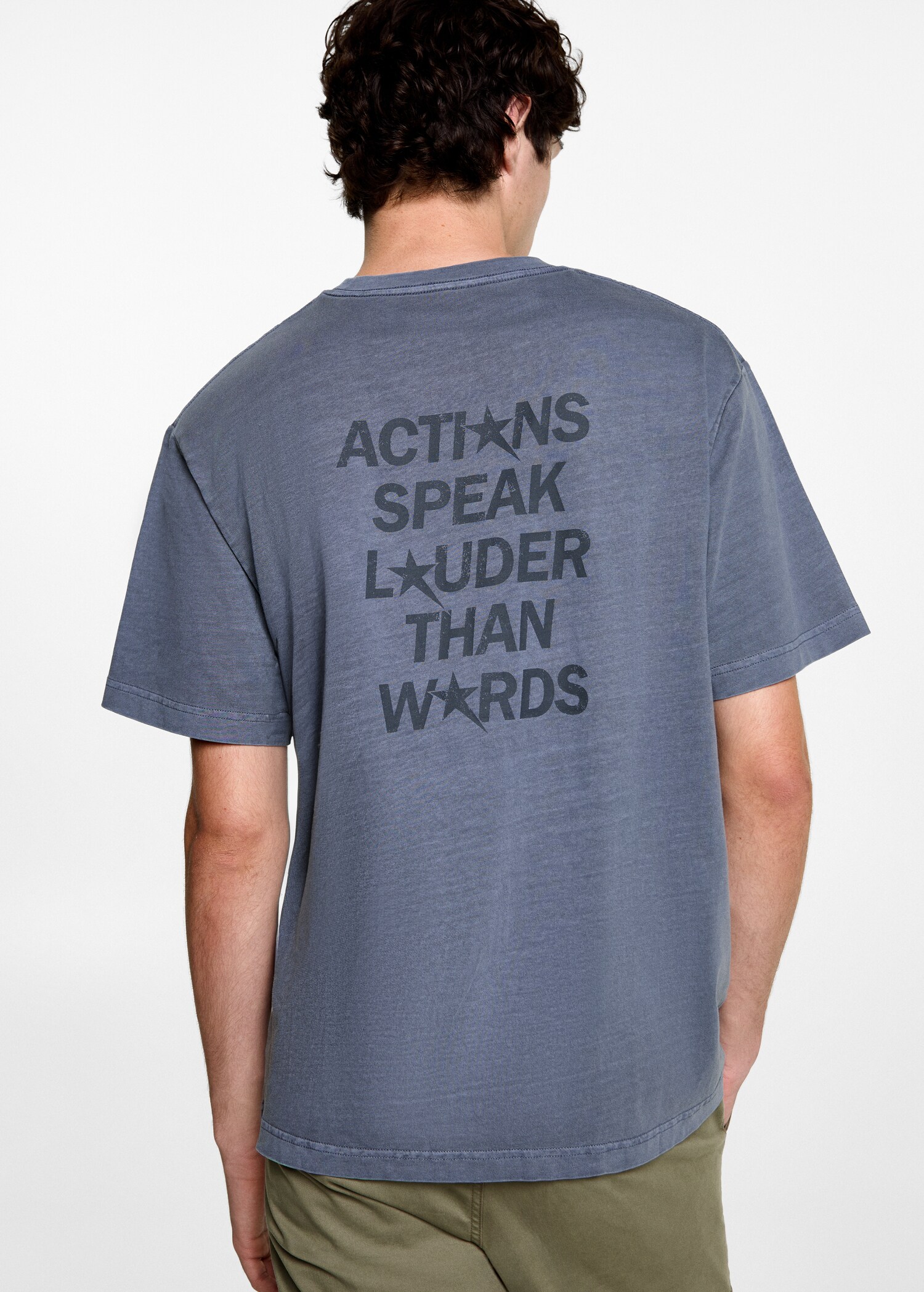 Printed message T-shirt - Reverse of the article