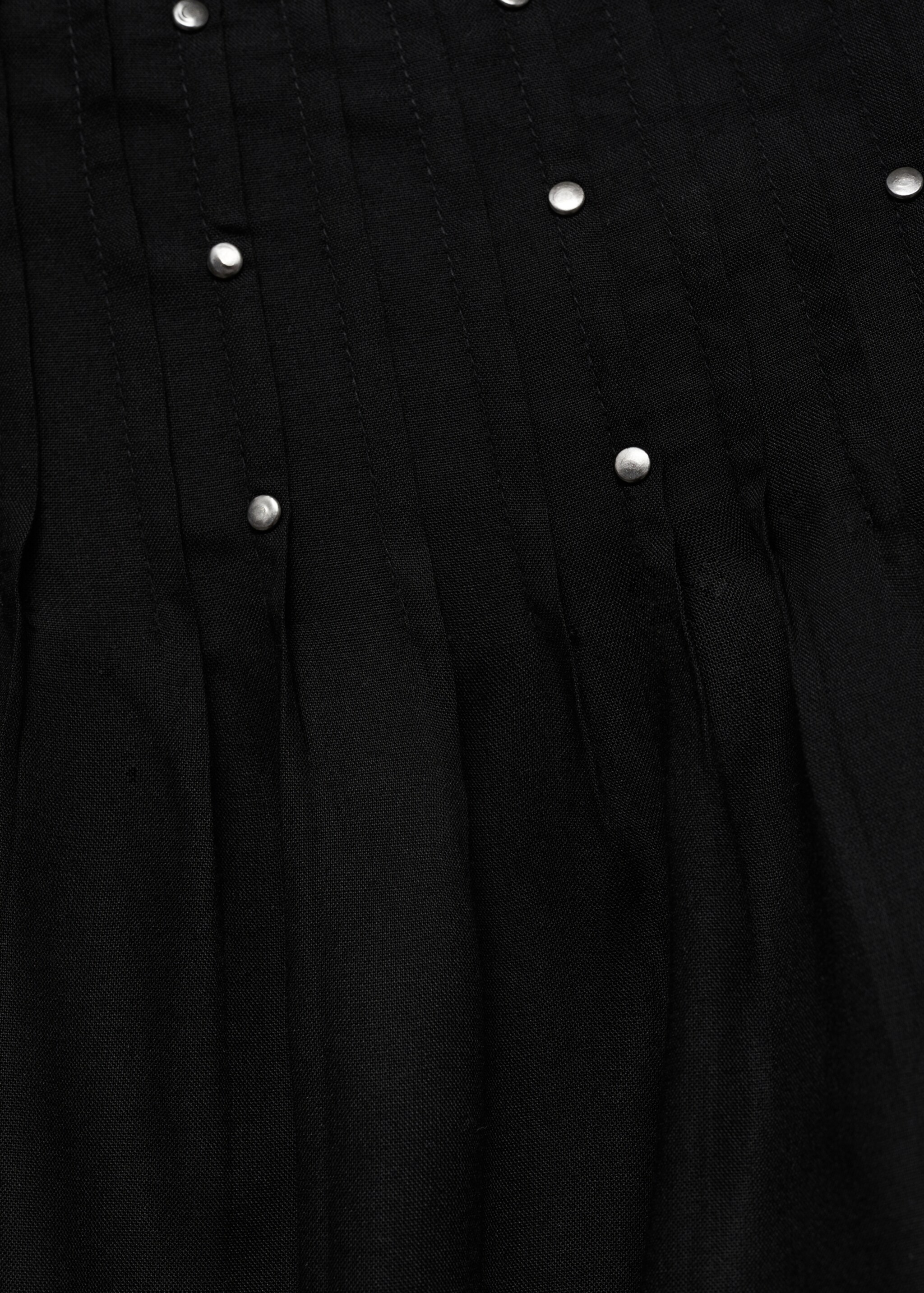 Decorative stud skirt - Details of the article 8, Black. Ref: 77028282-00.