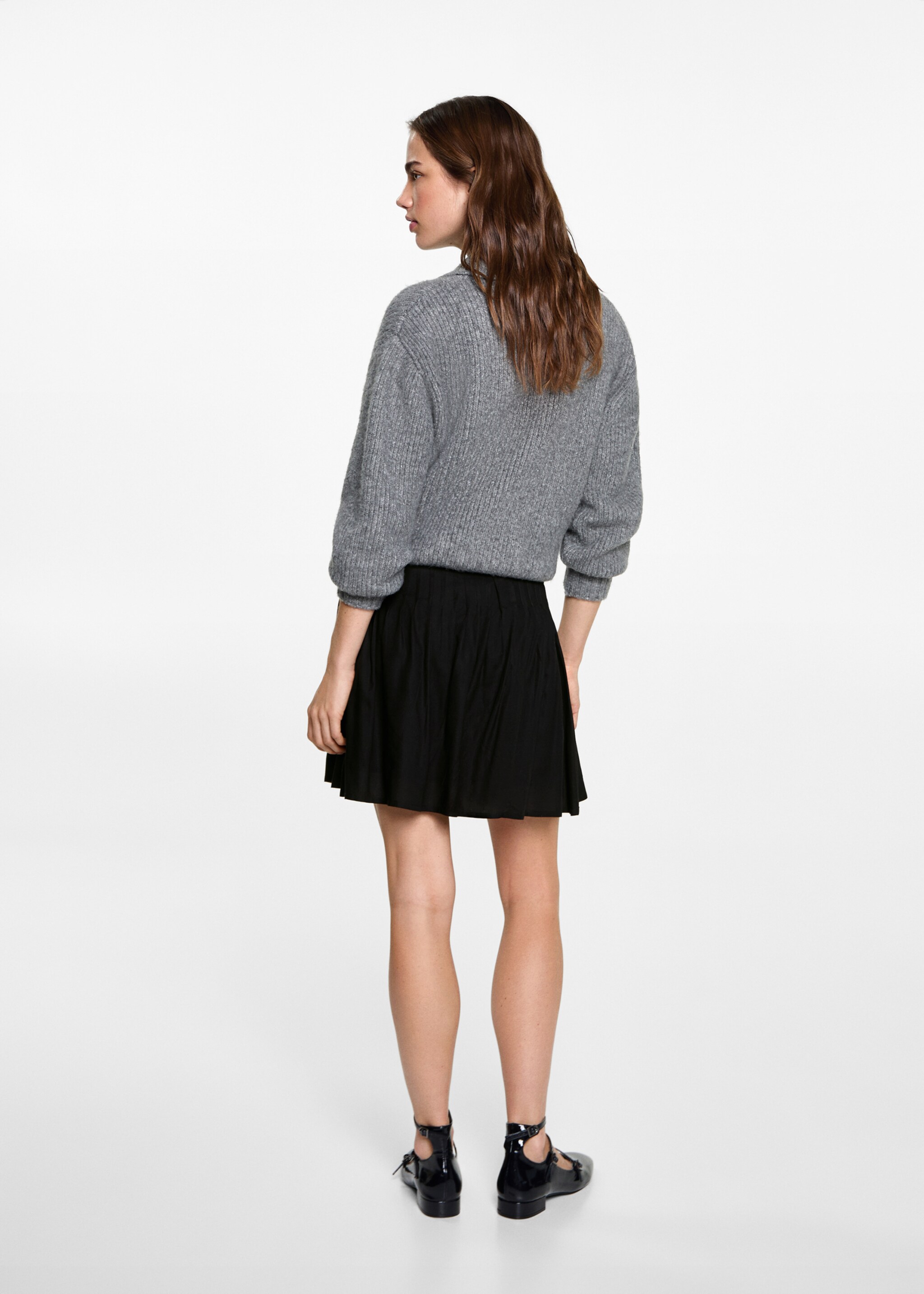 Decorative stud skirt - Reverse of the article, Black. Ref: 77028282-00.