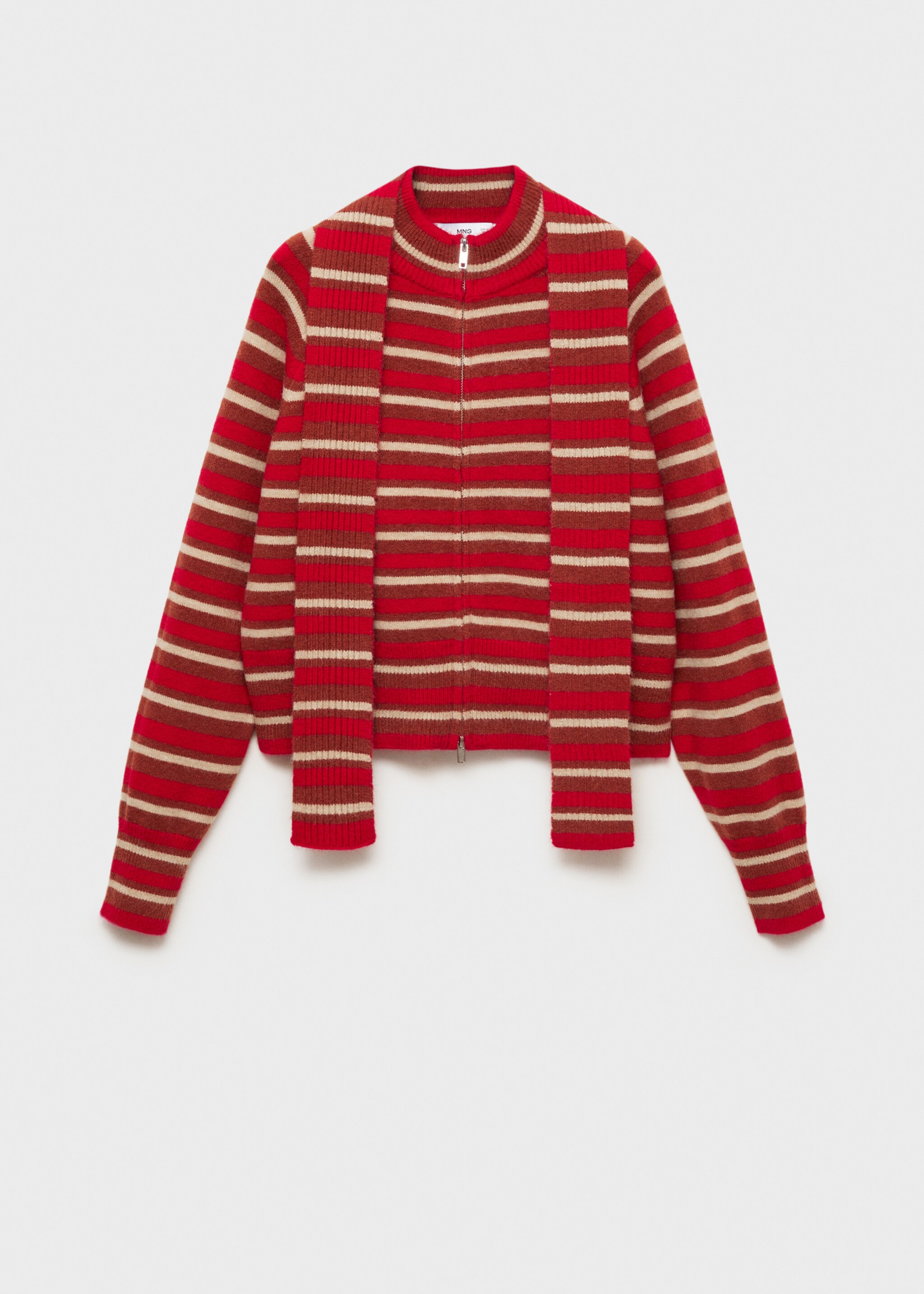 Cárdigan rayas bufanda - Artículo sin modelo, Rojo. Ref: 77028635-00.