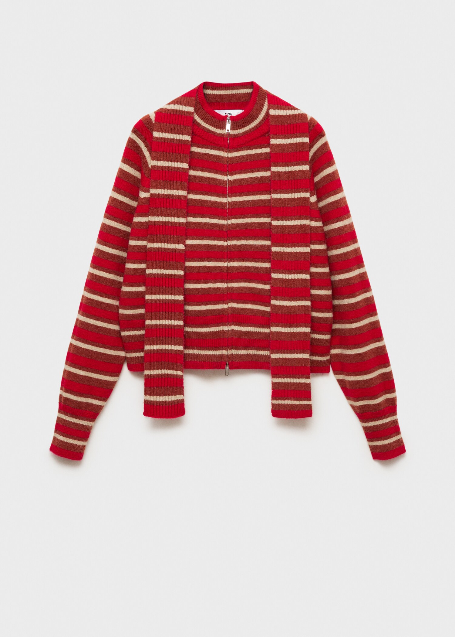 Cárdigan rayas bufanda - Artículo sin modelo