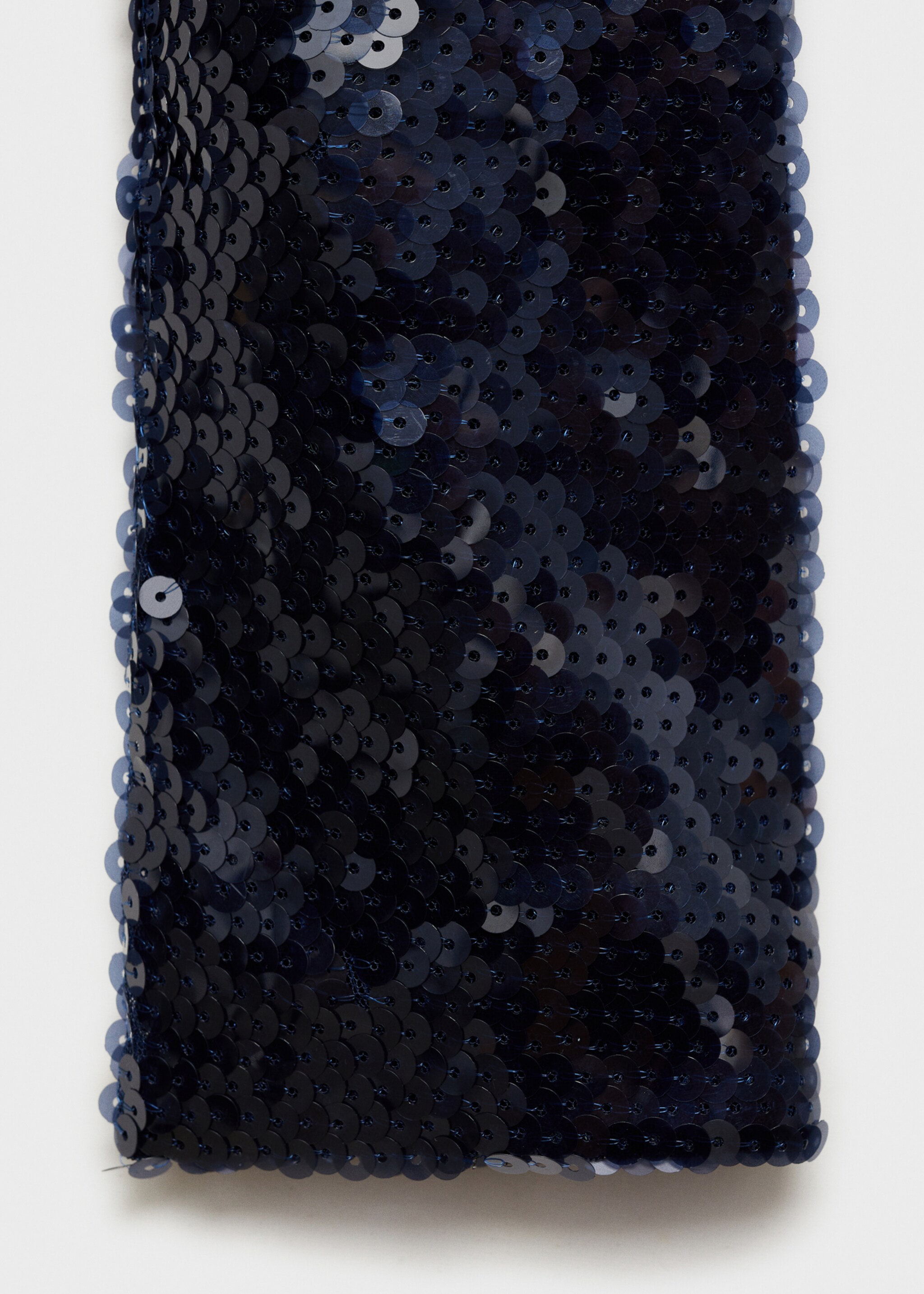 Sequined off-the-shoulder blouse - Details of the article 0, Blue. Ref: 77029058-00.