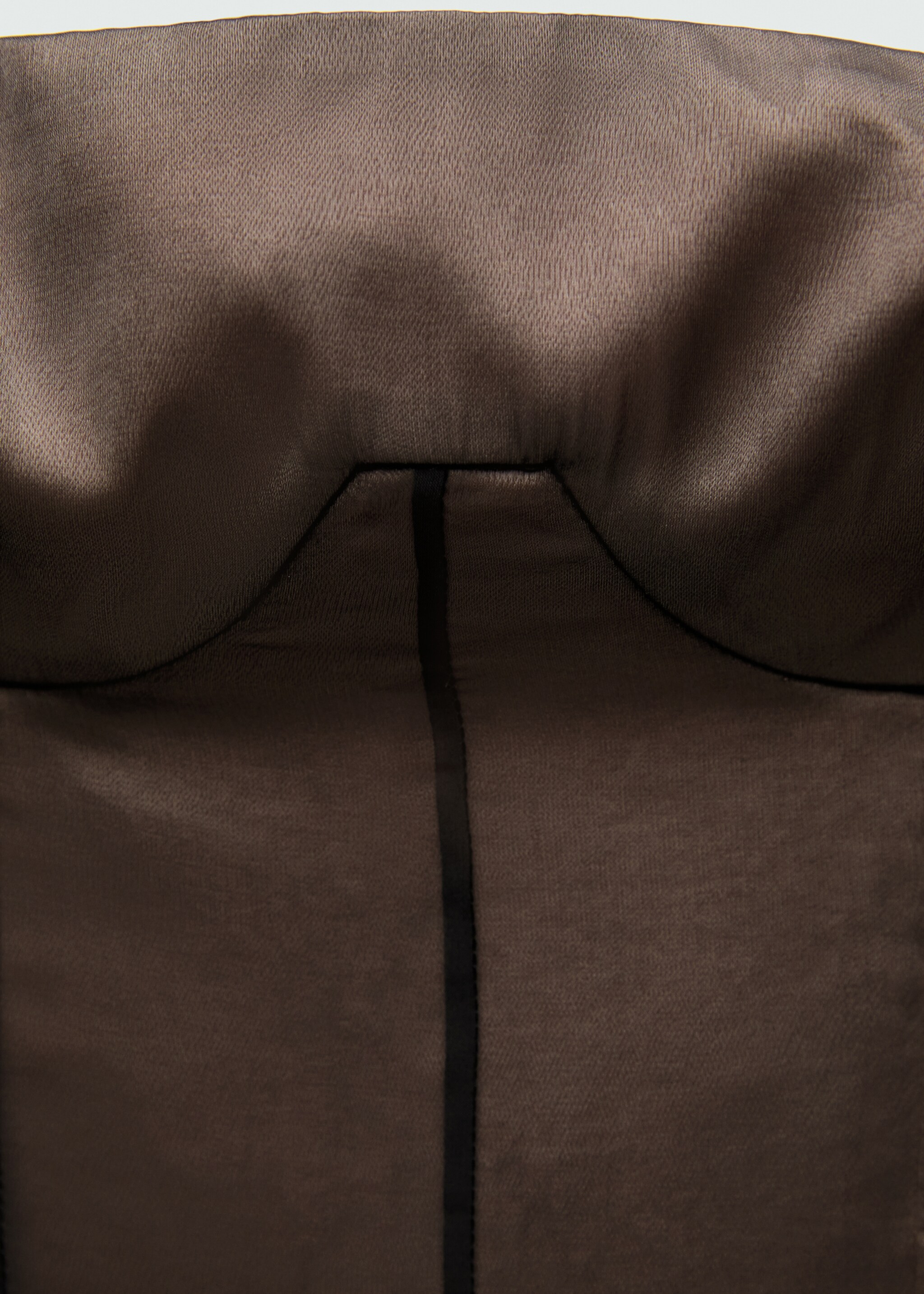 Short dress with corset neckline - Details of the article 8, Black. Ref: 77029062-00.