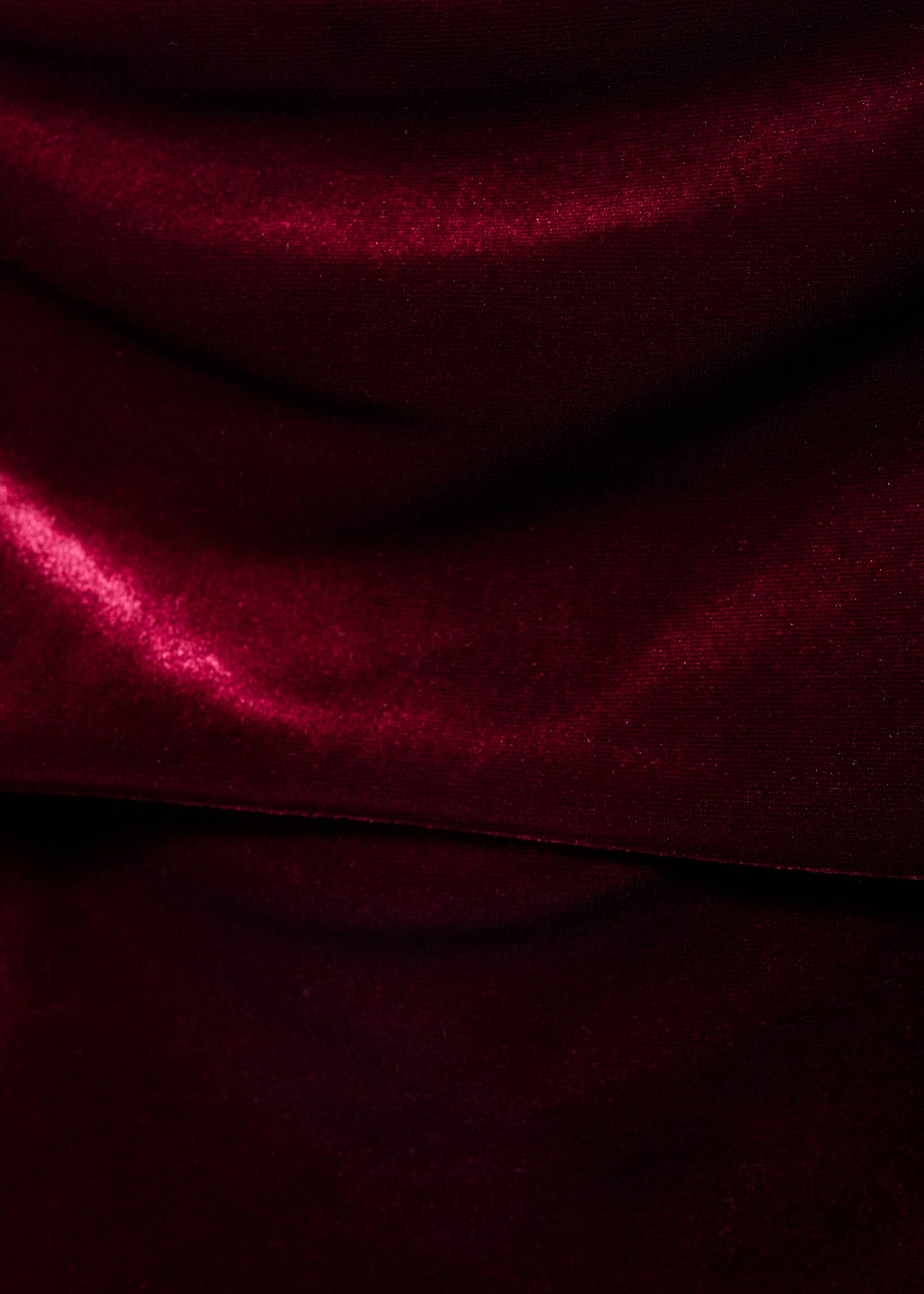 Top bandó vellut - Detall de l'article 8, Grana. Ref: 77029066-00.