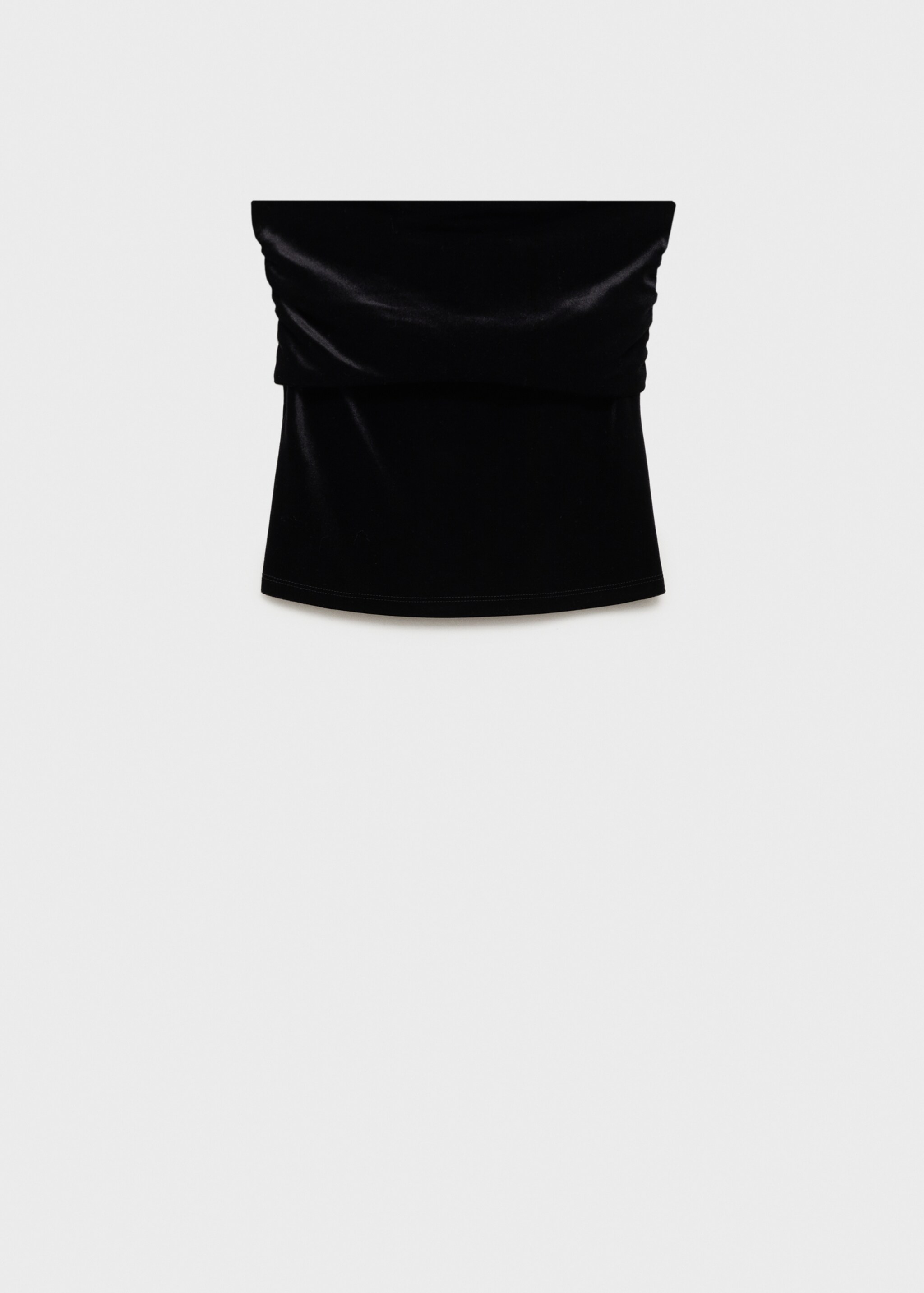 Top bandó vellut - Article sense model, Negre. Ref: 77029066-00.