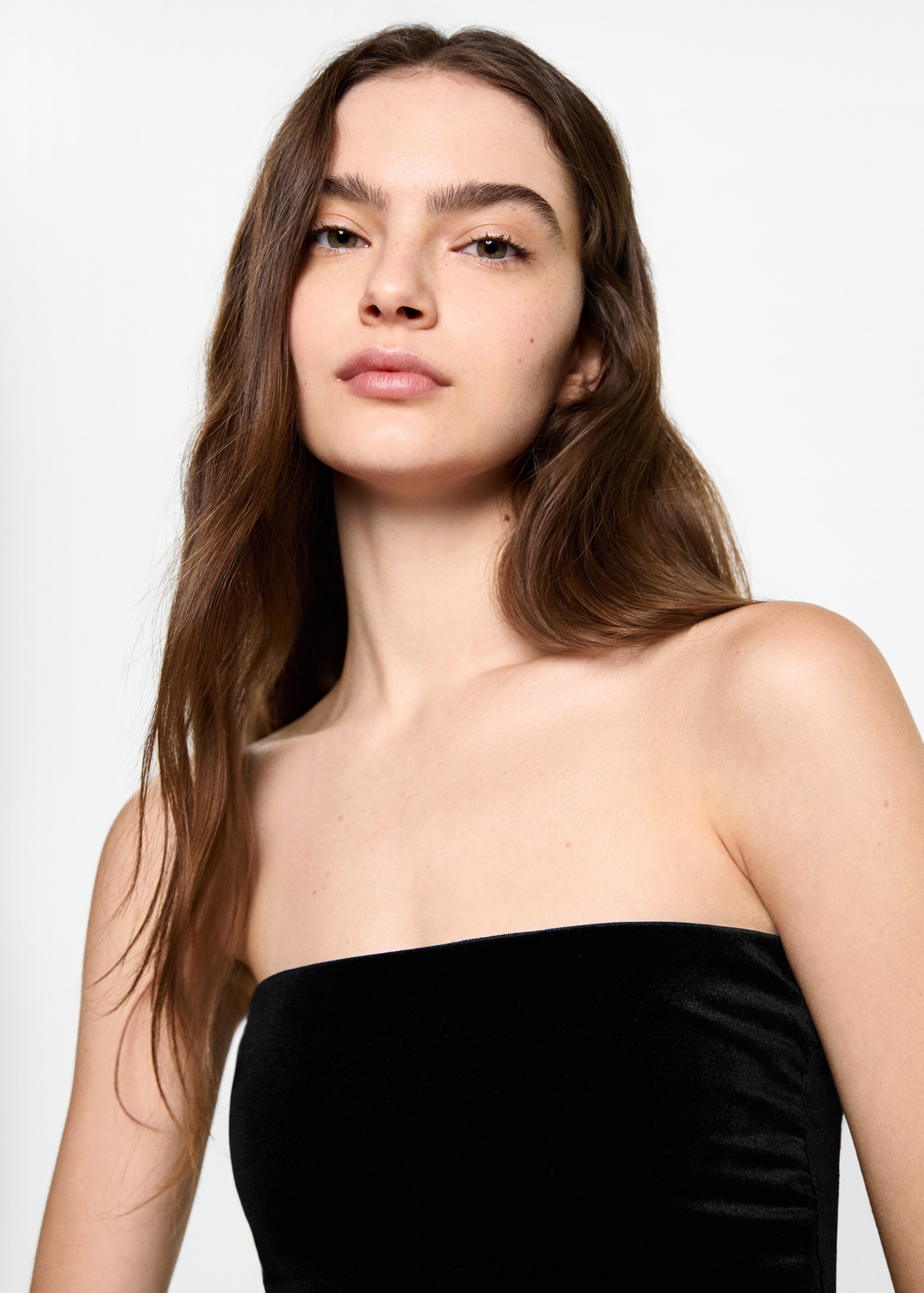 Top bandó vellut - Detall de l'article 1, Negre. Ref: 77029066-00.