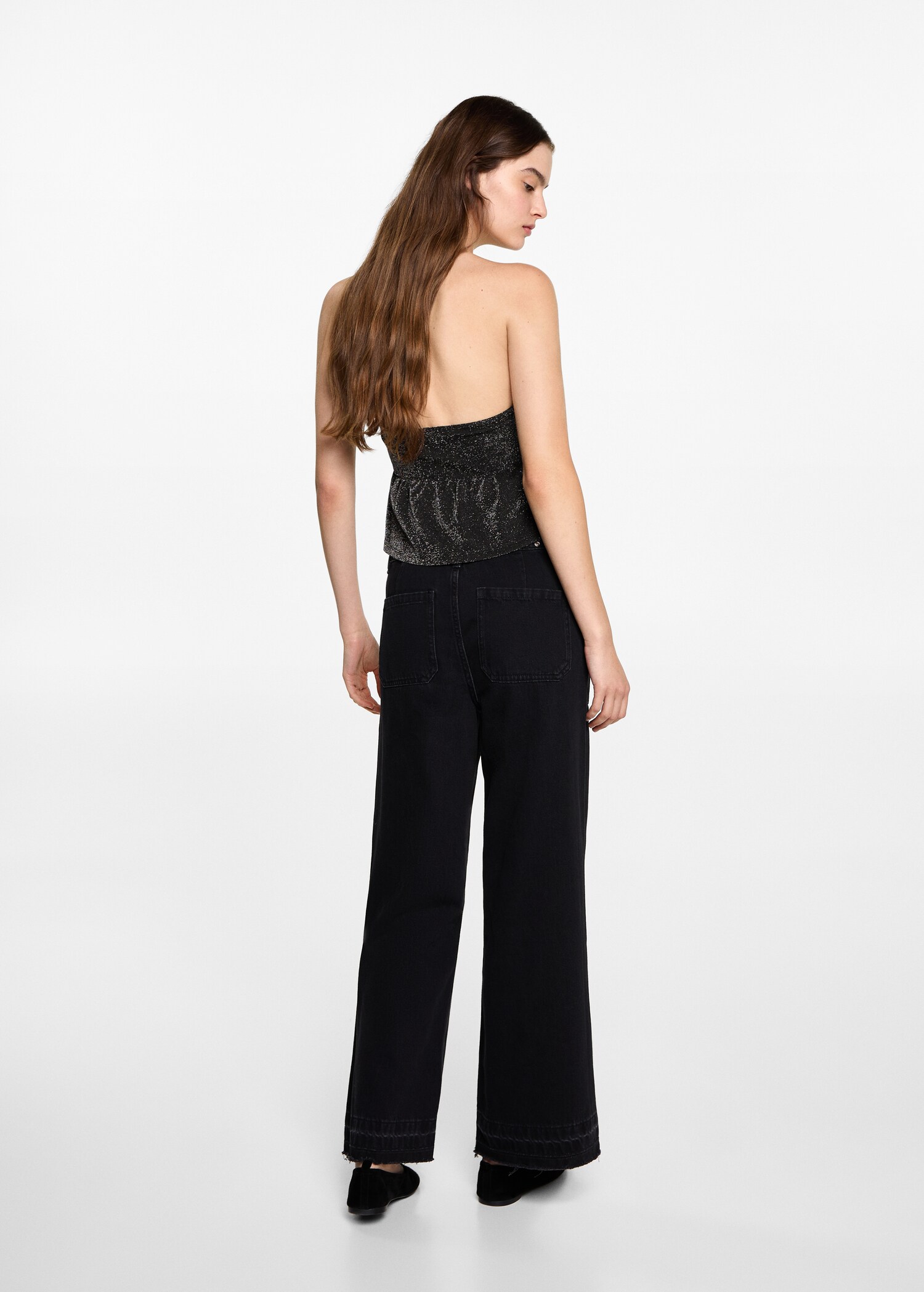 Neckholder-Top aus Lurex-Strick - Rückseite des Artikels