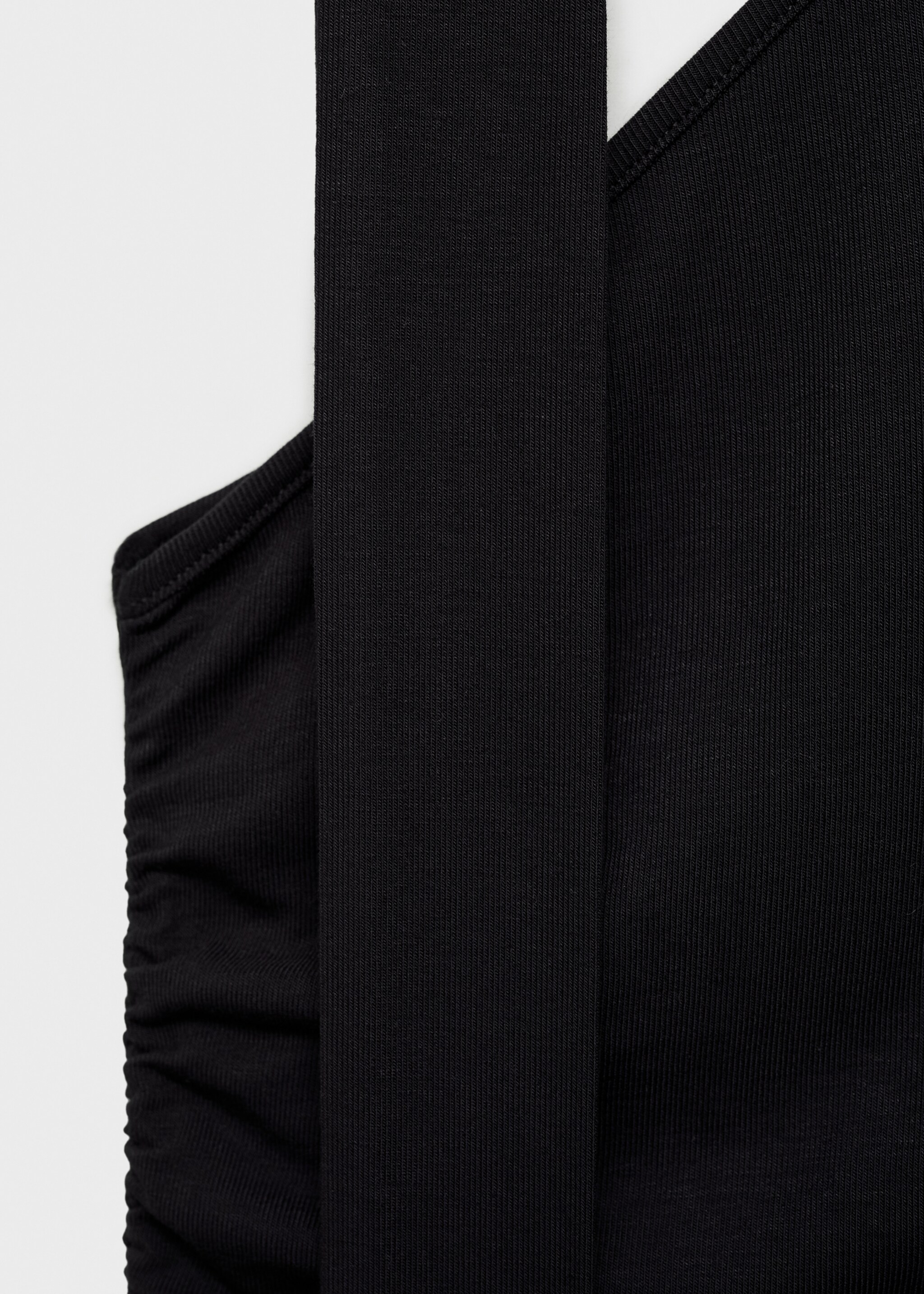 Asymmetrical laced top - Details of the article 8, Black. Ref: 77029070-00.