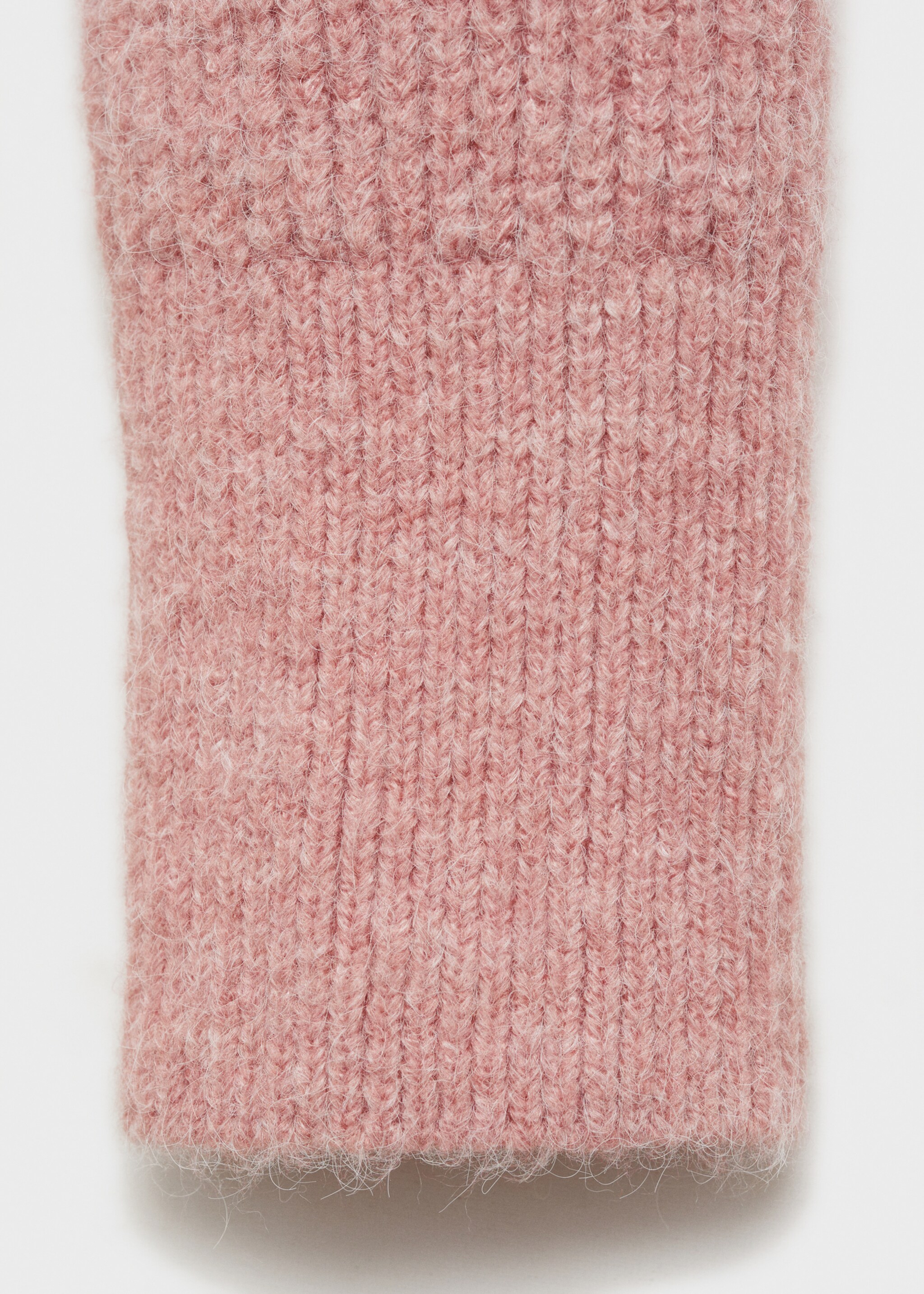 Knitted cardigan with jewel button - Details of the article 0, Pale Pink. Ref: 77029071-00.