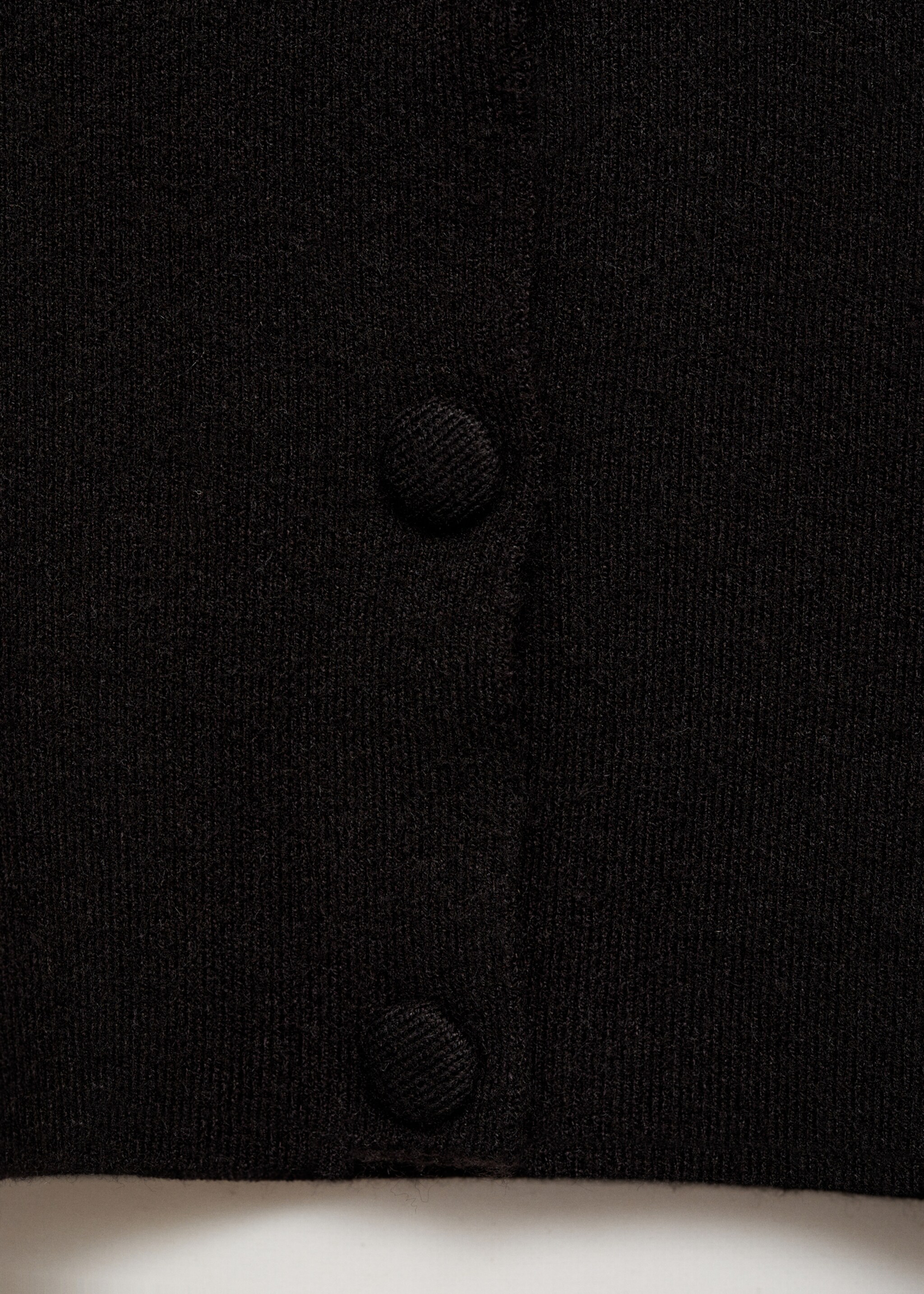 Cardigan with rhinestone collar - Details of the article 0, Black. Ref: 77029073-00.