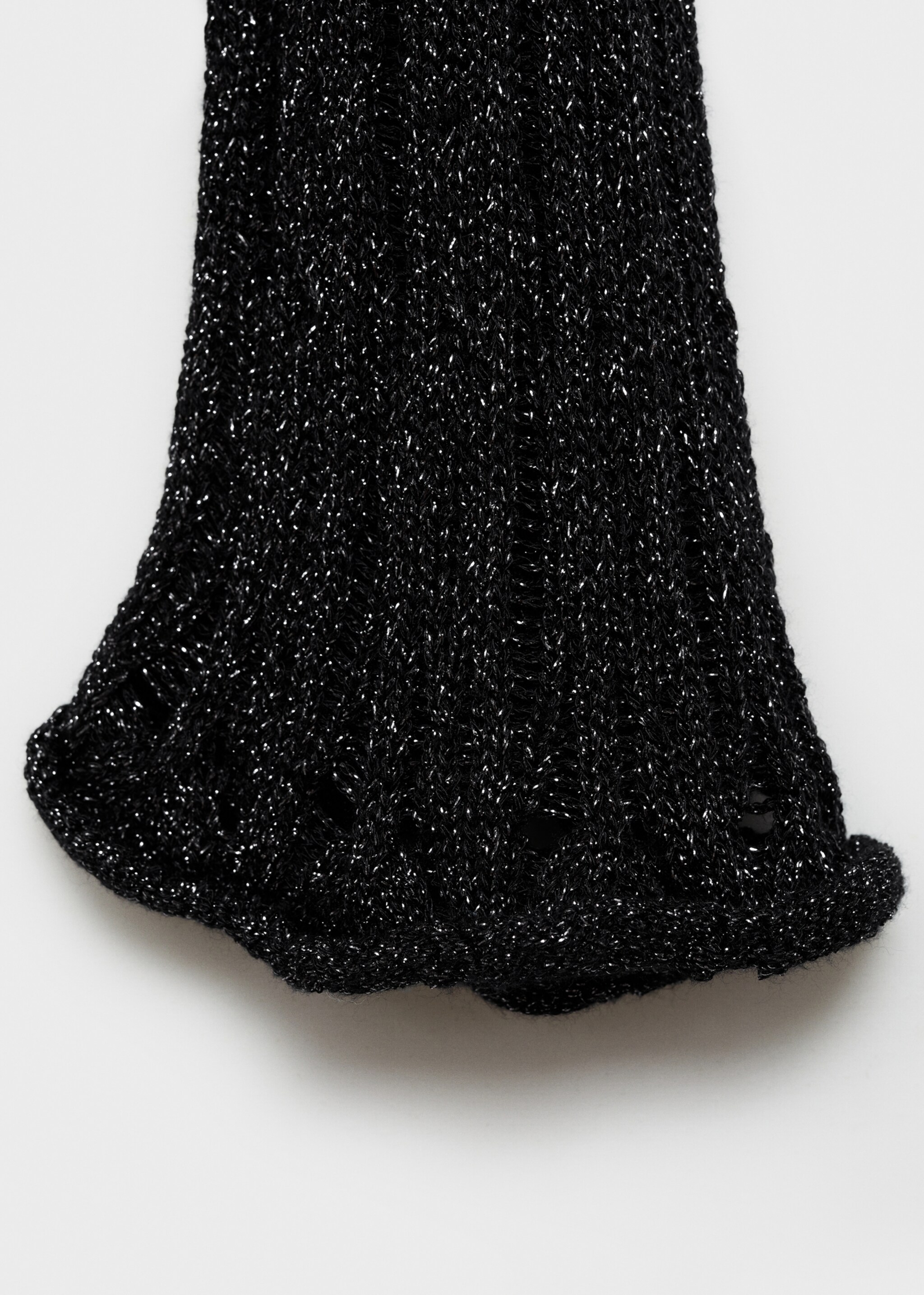 Lurex-Cardigan mit Schleifen - Detail des Artikels 0, Schwarz. Ref: 77029074-00.