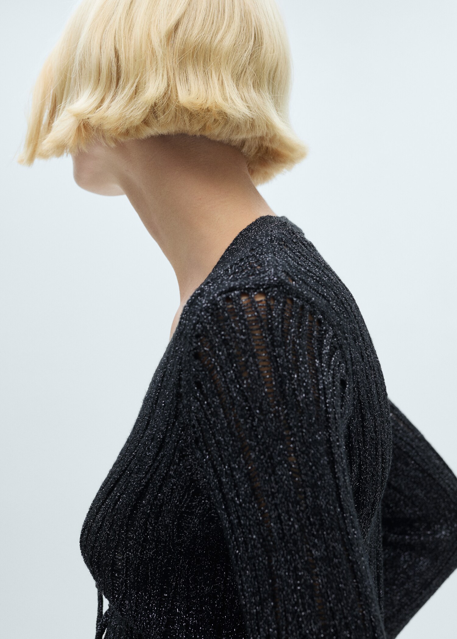 Lurex-Cardigan mit Schleifen - Detail des Artikels 2