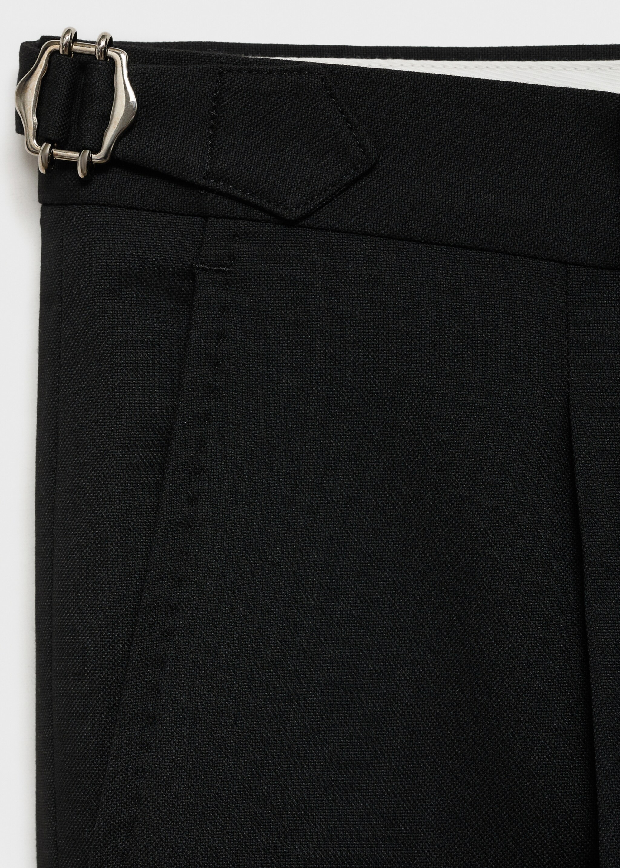 Slim-fit tuxedo suit trousers - Details of the article 0, Black. Ref: 77029229-00.