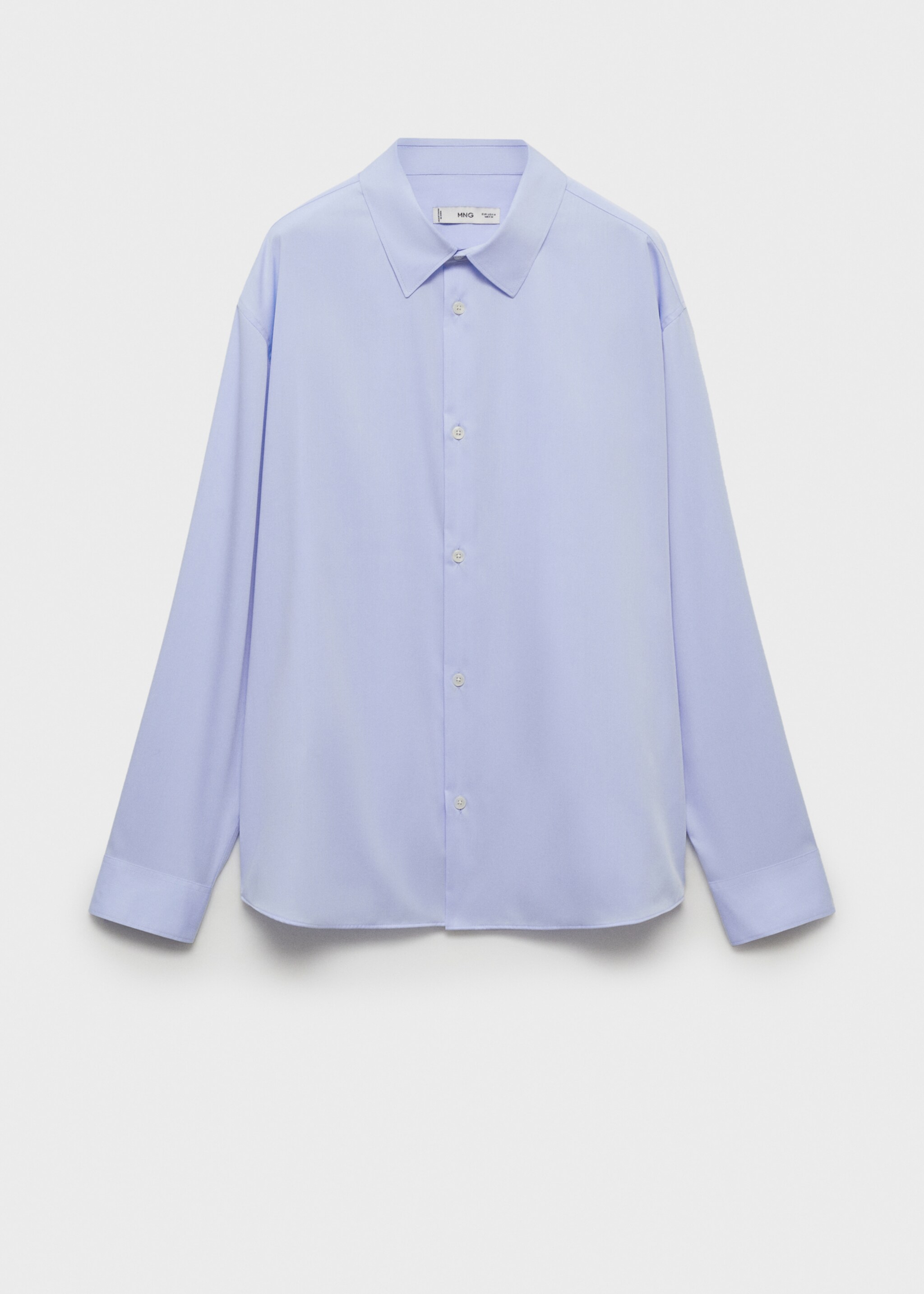 Chemise 100 % coton boxy-fit - Article sans modèle, Bleu ciel. Ref: 77029231-00.