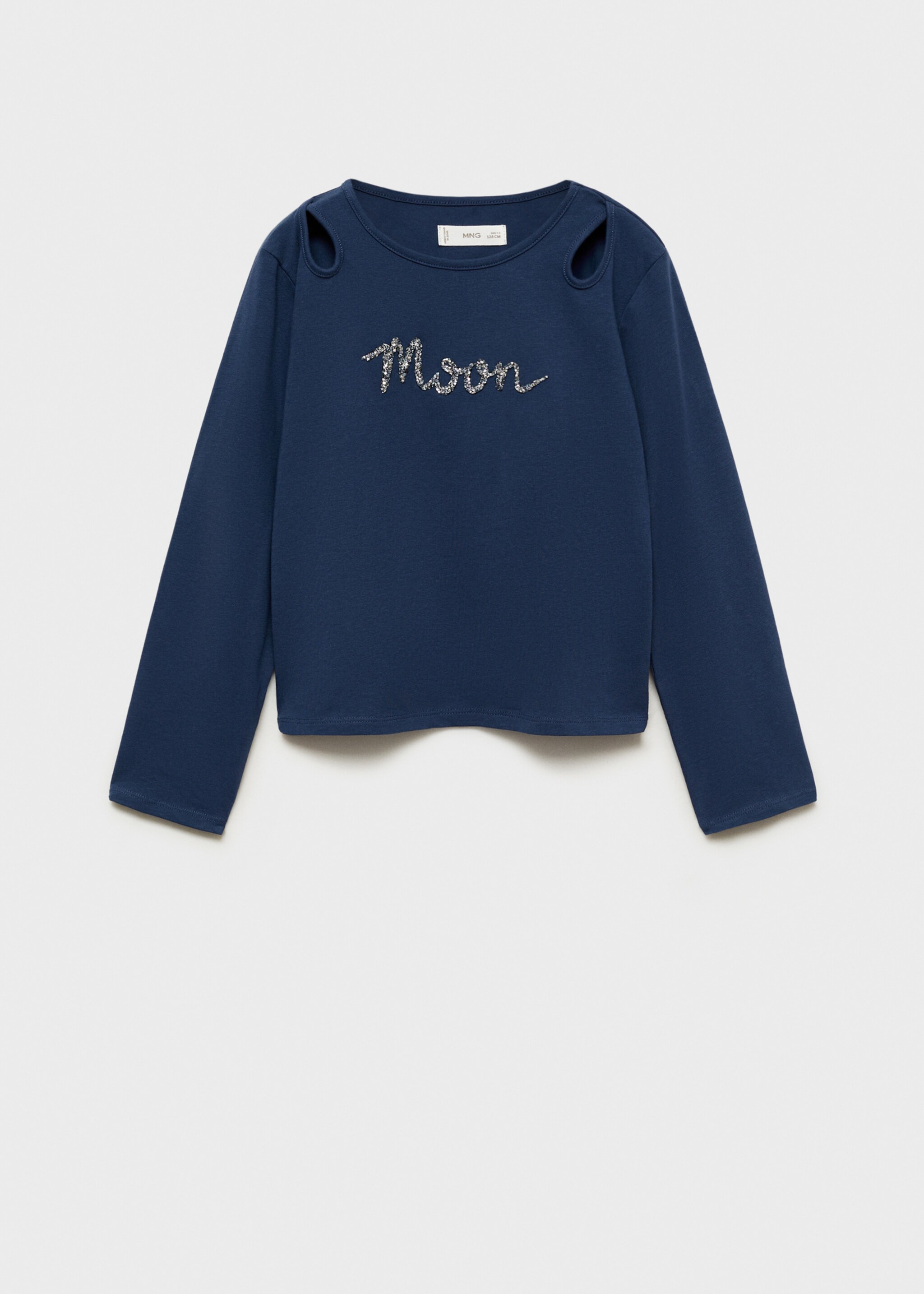 Paljett t-shirt - Artikel utan modell, Blå. Ref: 77029236-00.