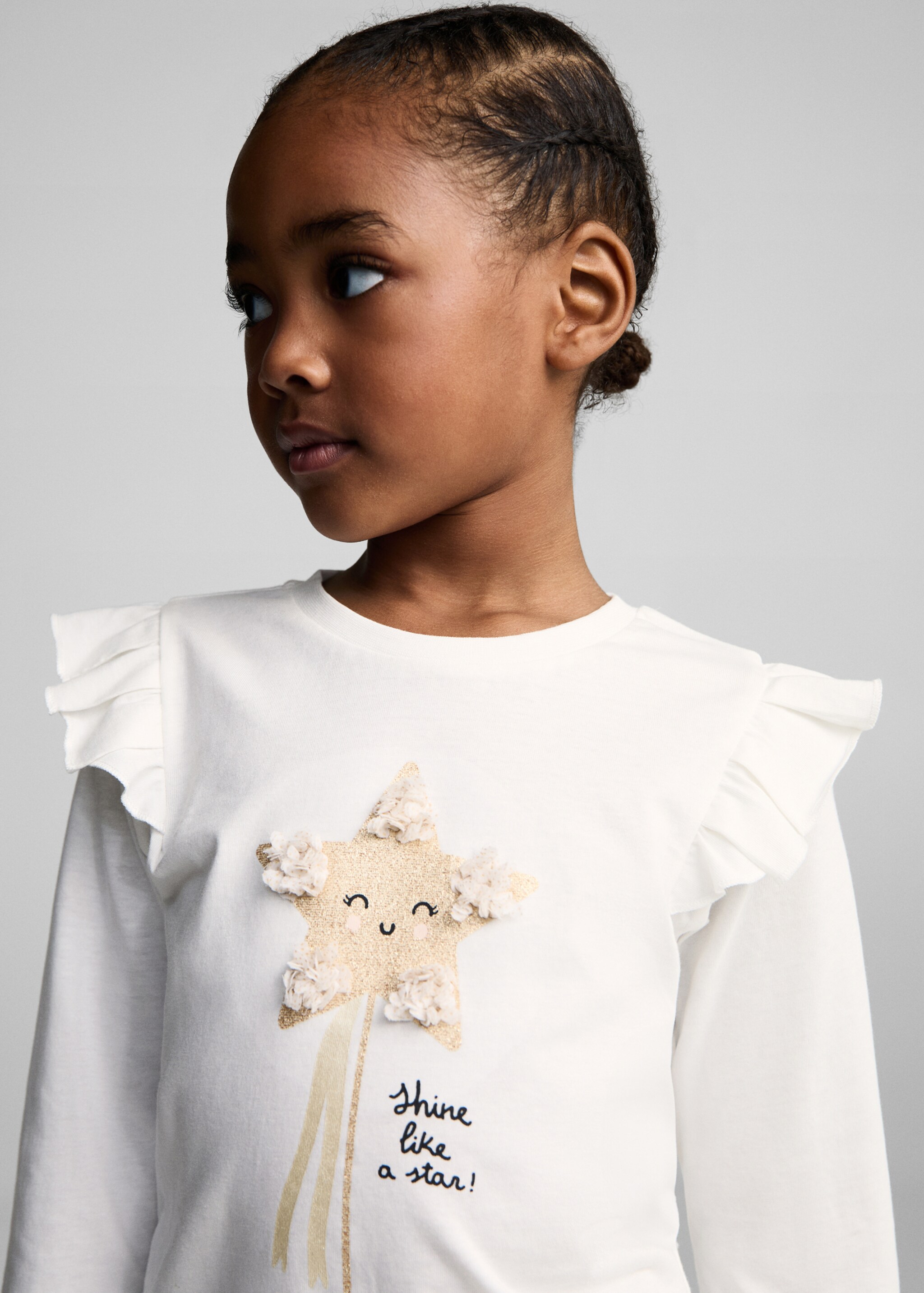 Camiseta estampado relieve - Detalle del artículo 1, Blanco roto. Ref: 77029241-00.
