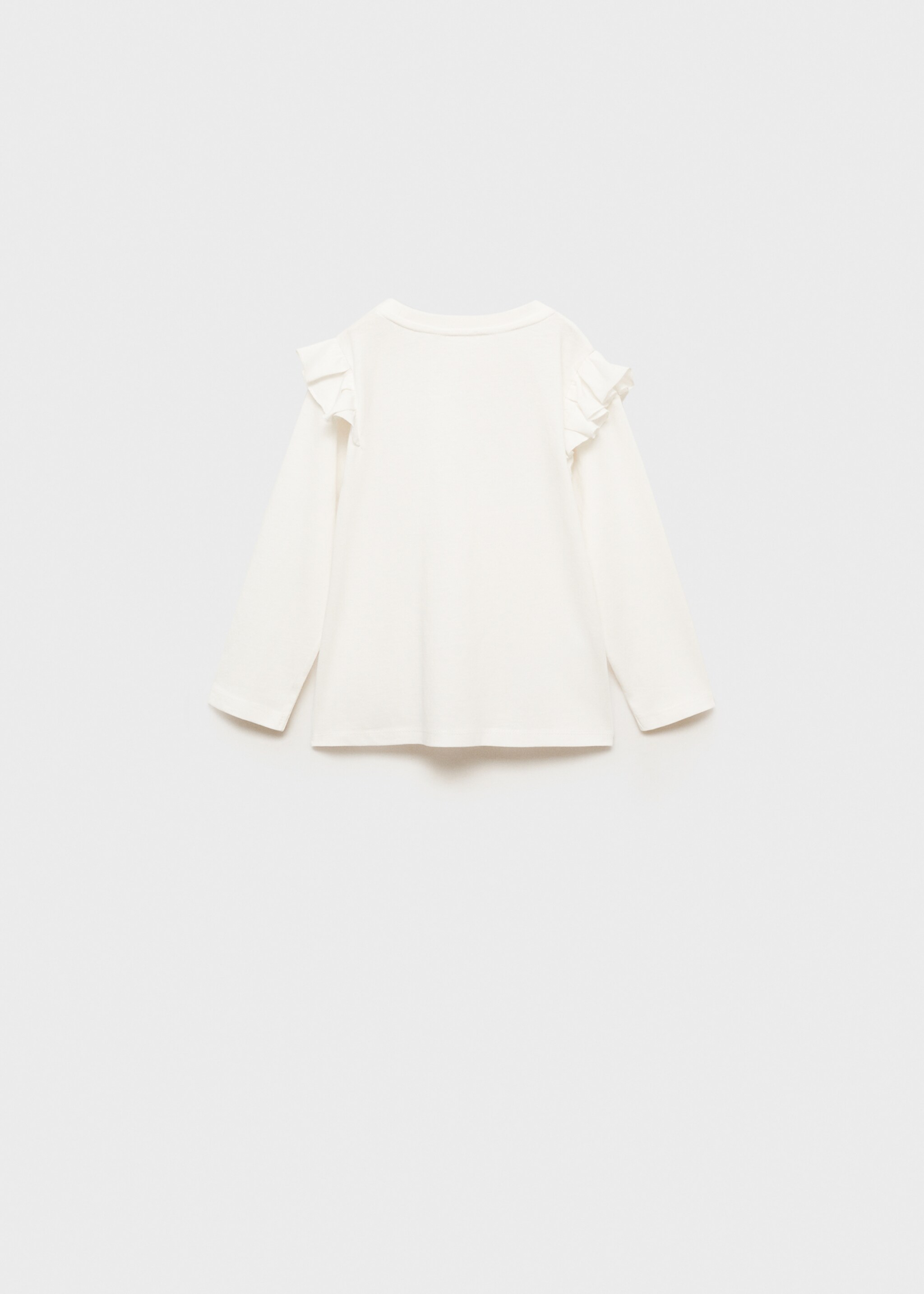Camiseta estampado relieve - Reverso del artículo, Blanco roto. Ref: 77029241-00.