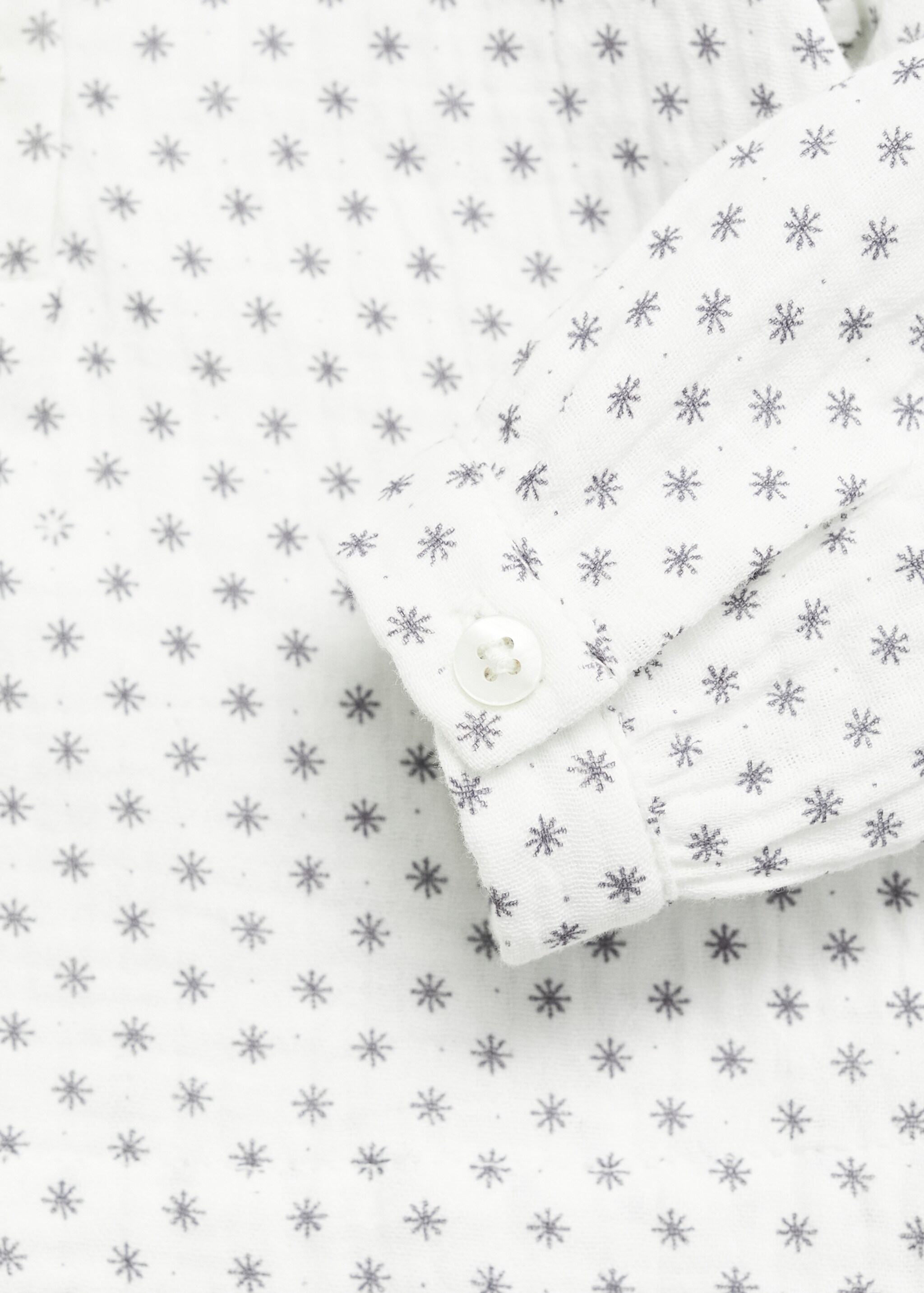 Printed cotton blouse - Details of the article 0, Off White. Ref: 77029243-00.