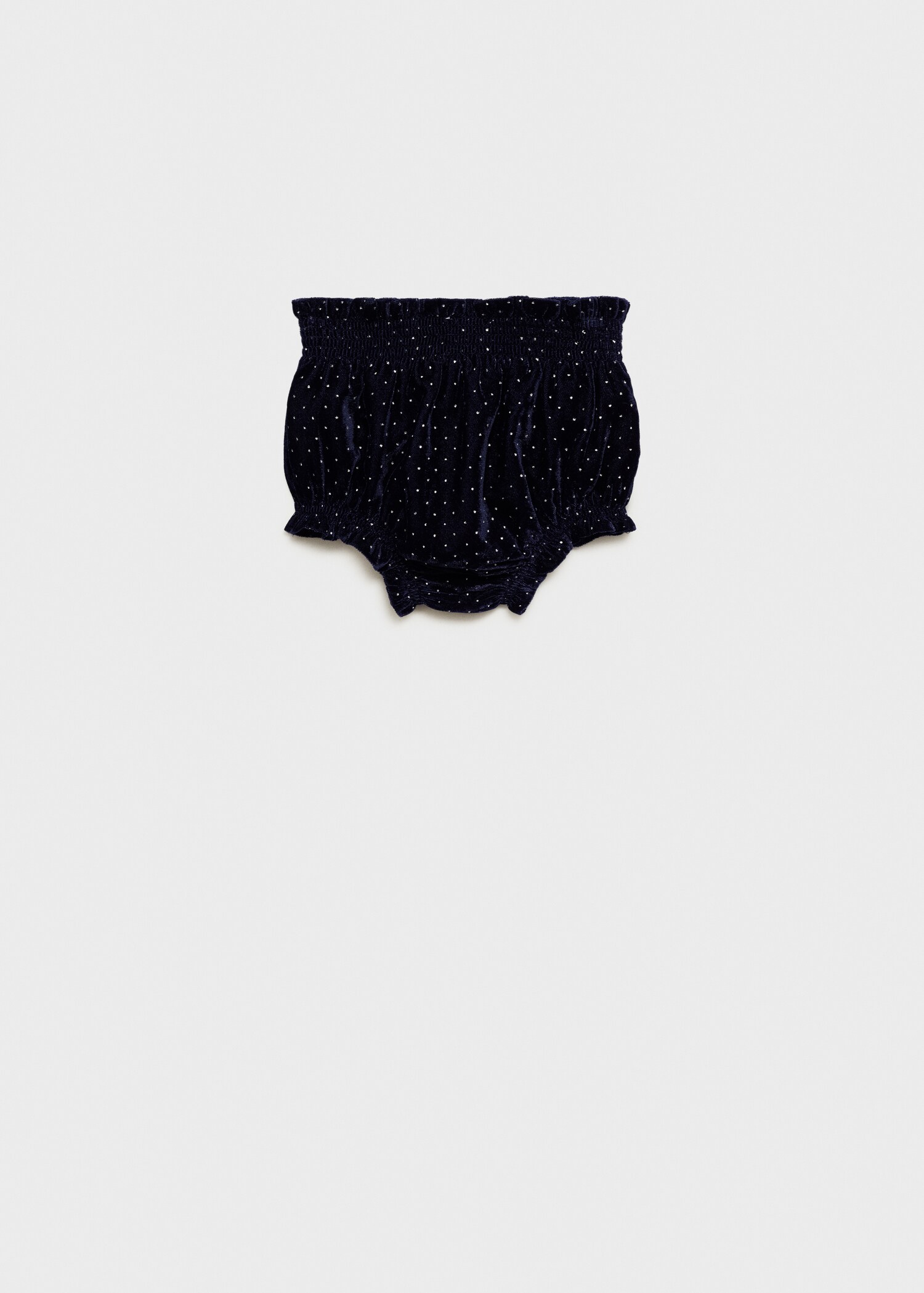 Polka-dot velvet short - Reverse of the article