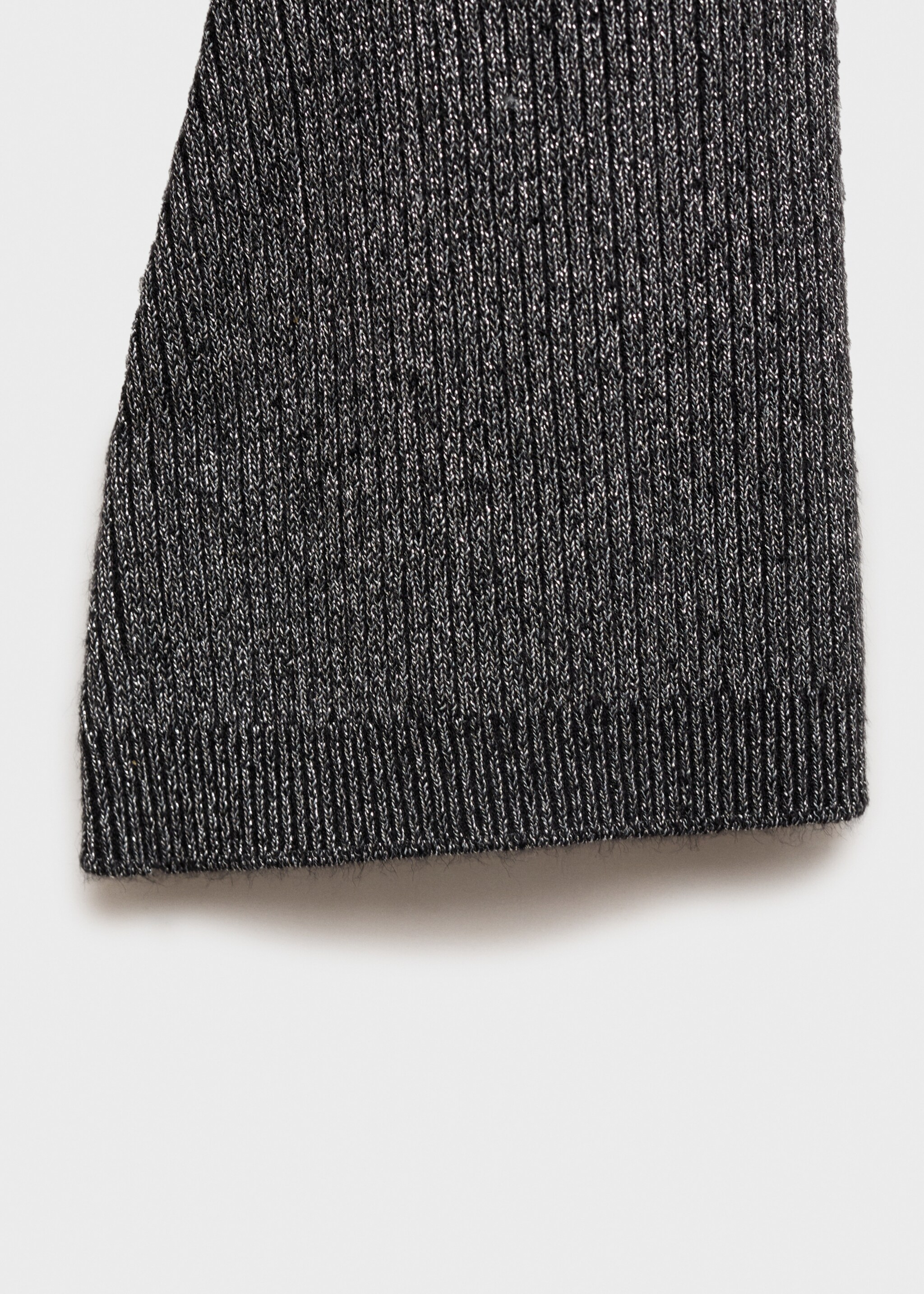 Lurex sweater with bare shoulders - Details of the article 0, Grey. Ref: 77029406-00.