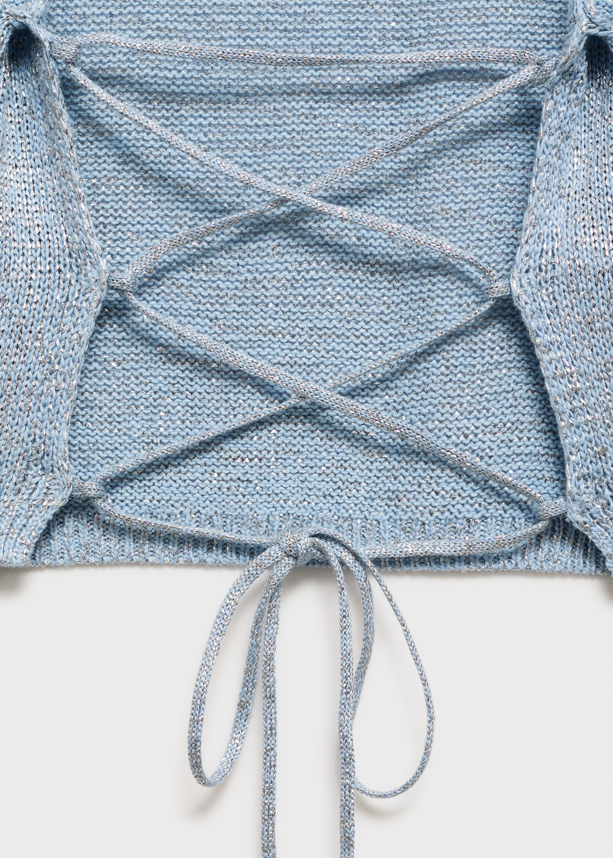 Rückenfreies Lurex-Pullover - Detail des Artikels 0, Blau. Ref: 77029409-00.