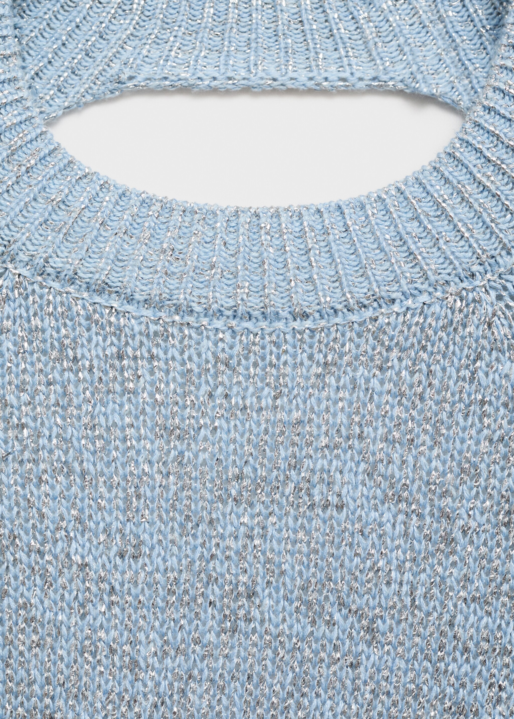 Rückenfreies Lurex-Pullover - Detail des Artikels 8, Blau. Ref: 77029409-00.