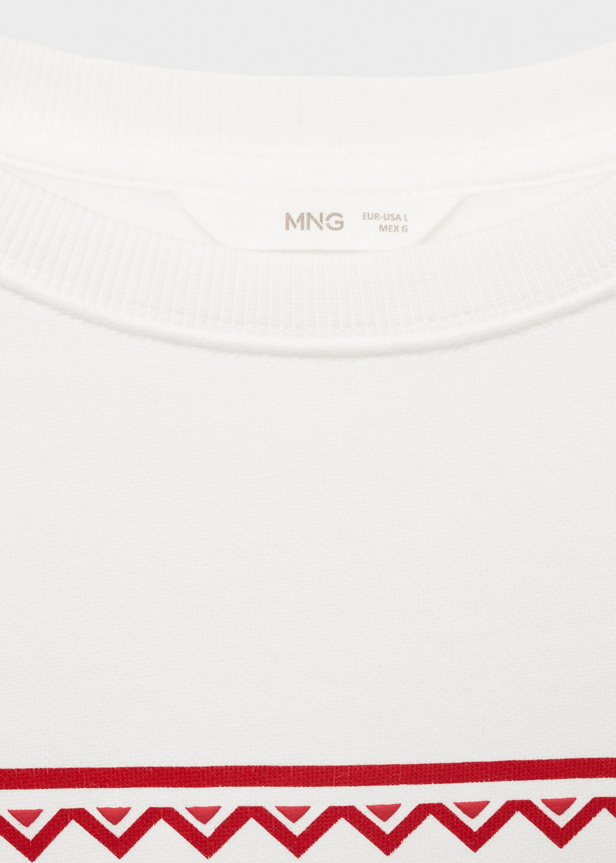 Christmas-print sweatshirt - Details of the article 0, Off White. Ref: 77029805-00.