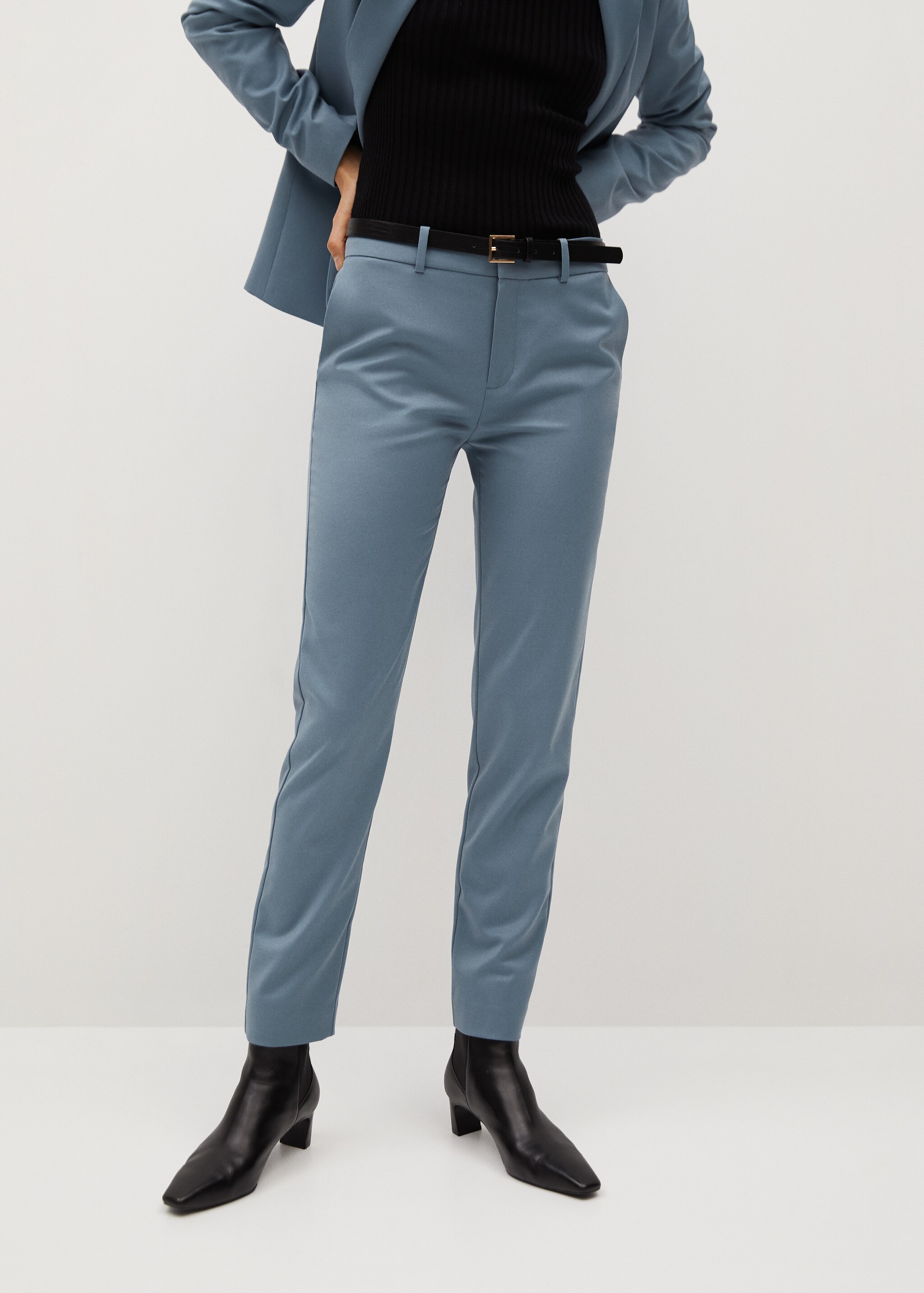 Belt suit trousers - Medium plane