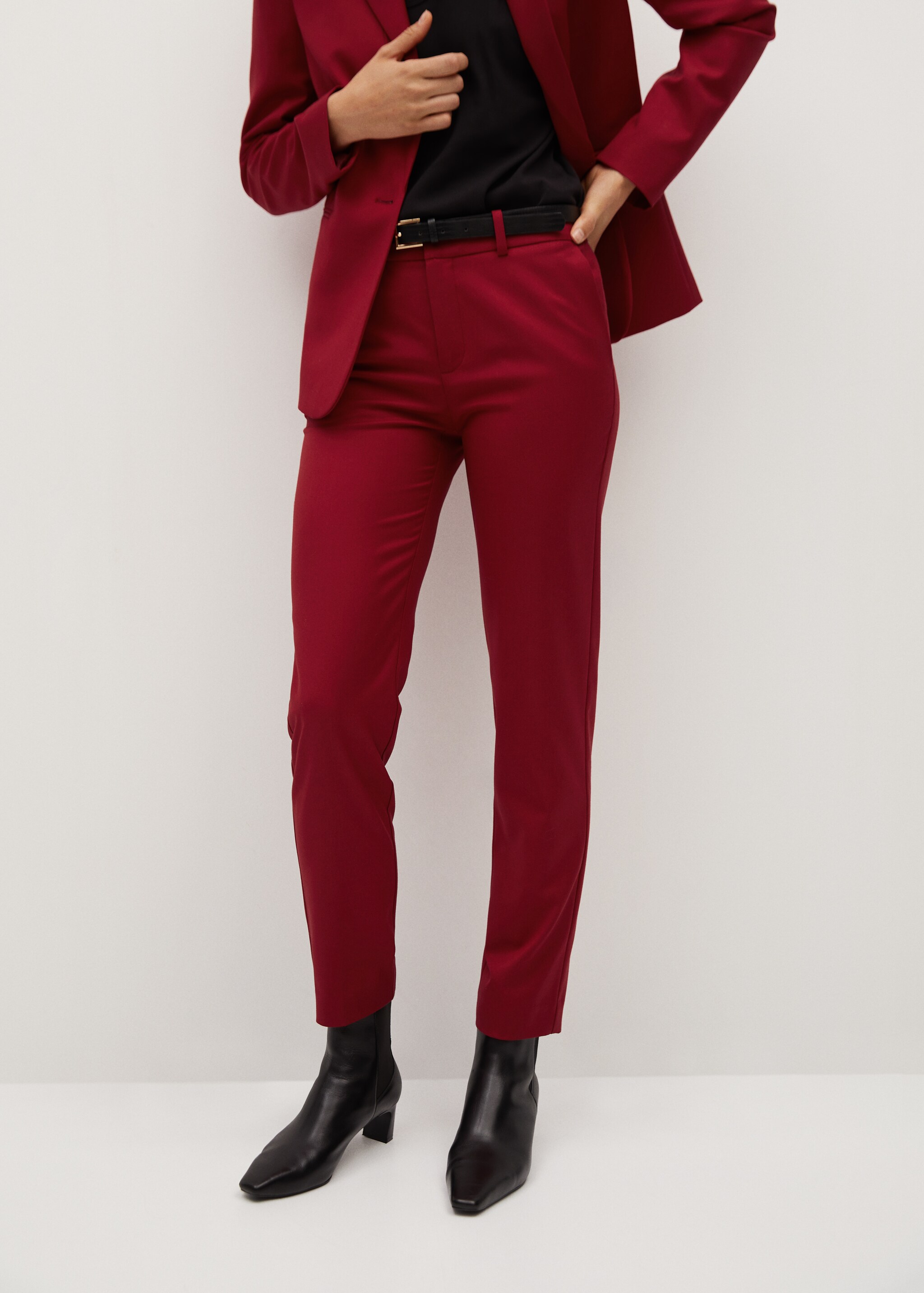 Belt suit trousers - Medium plane