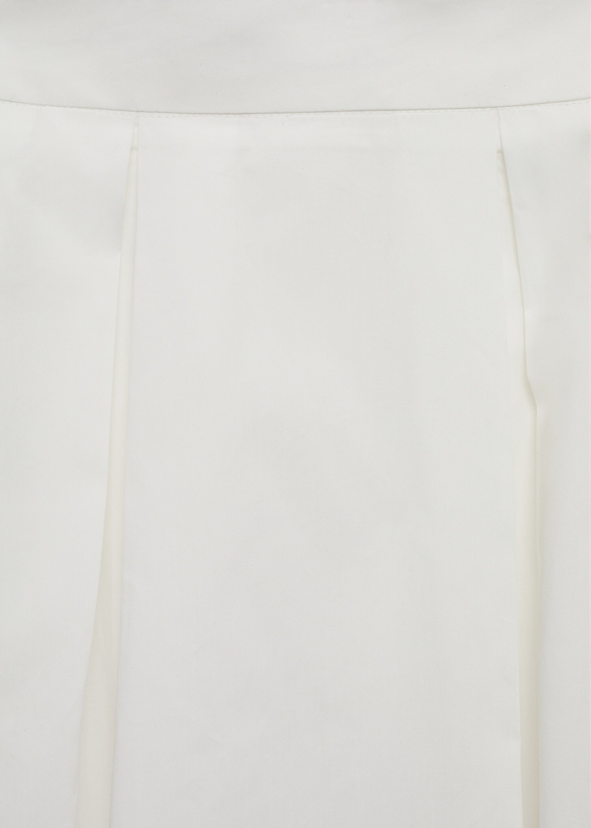 Pleated midi skirt - Details of the article 0, White. Ref: 77030277-00.