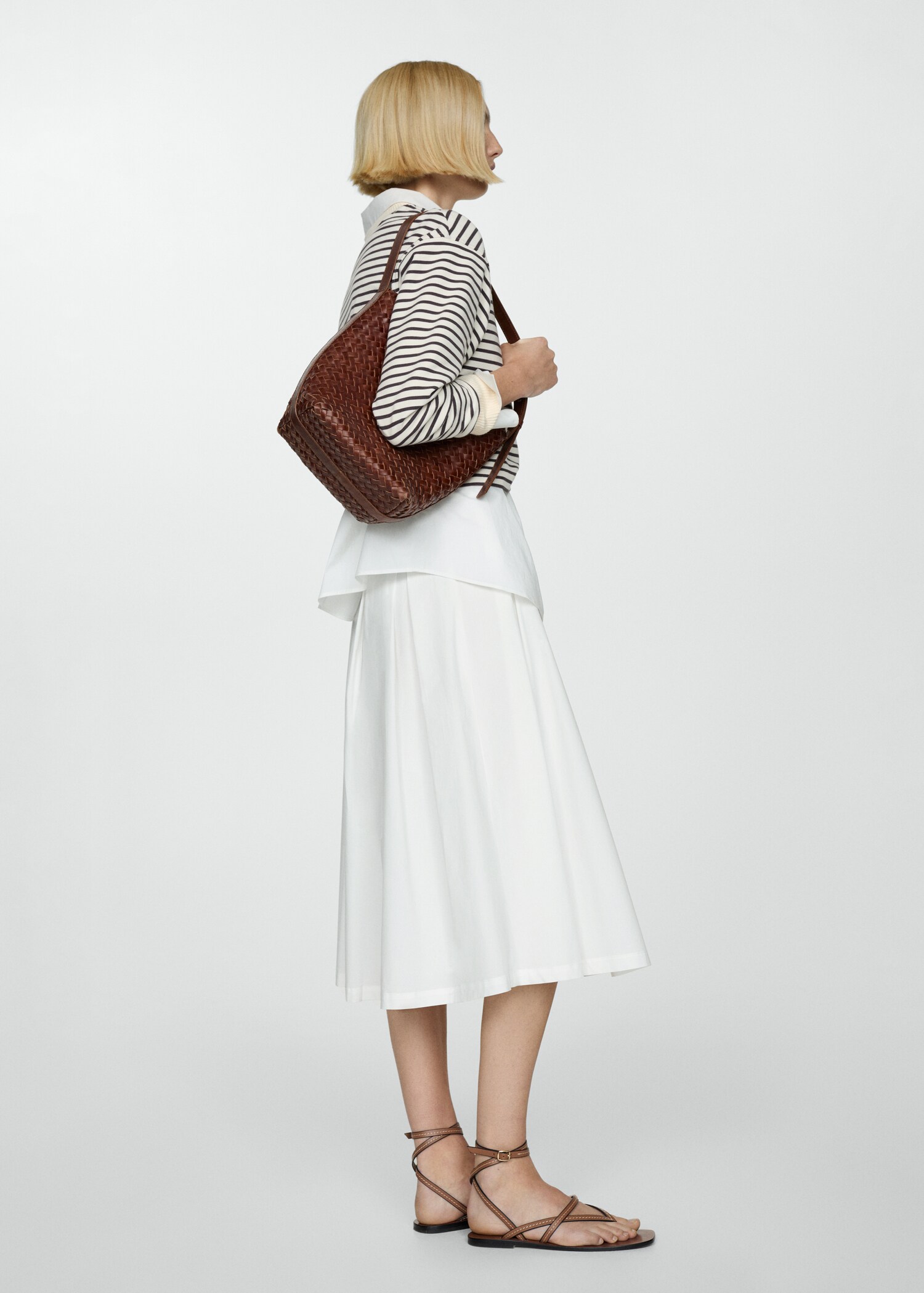 Pleated midi skirt - Details of the article 1