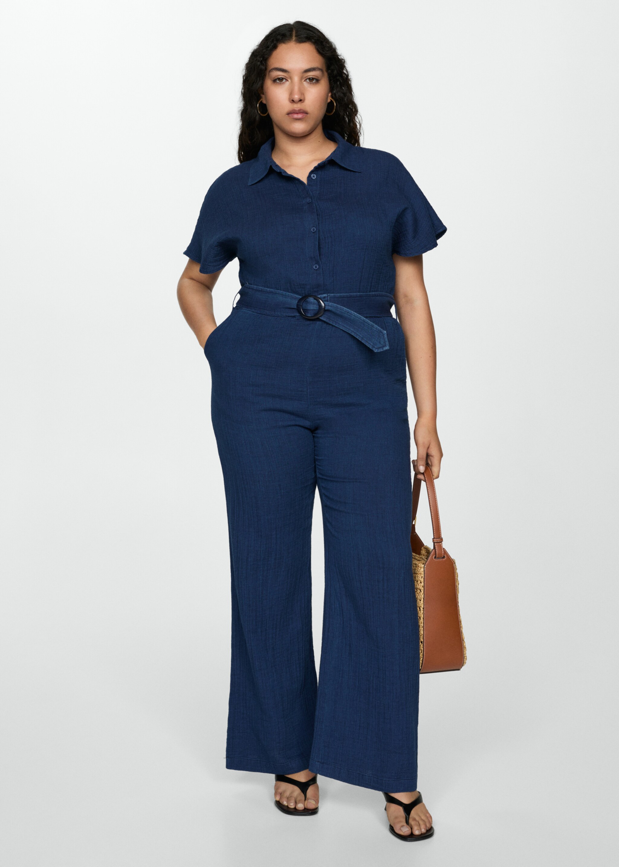 Belt long jumpsuit - Details of the article 3