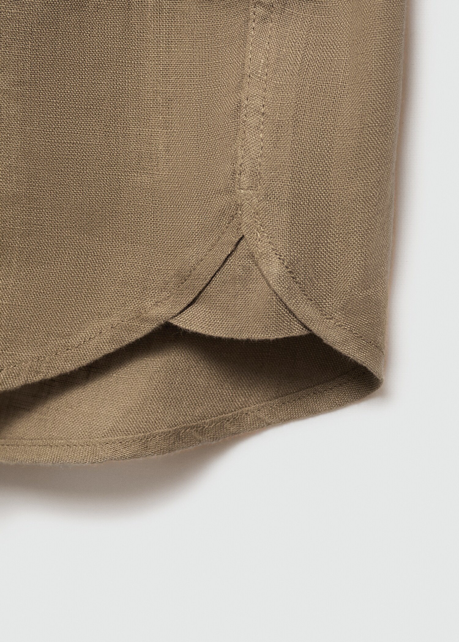 Classic fit 100% linen shirt - Details of the article 0