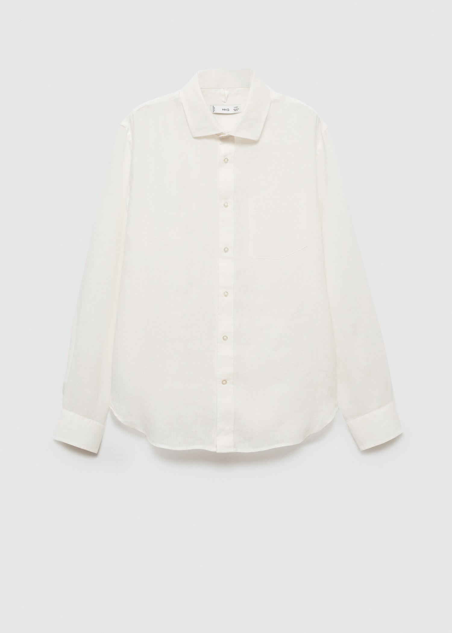 Classic fit 100% linen shirt - Article without model