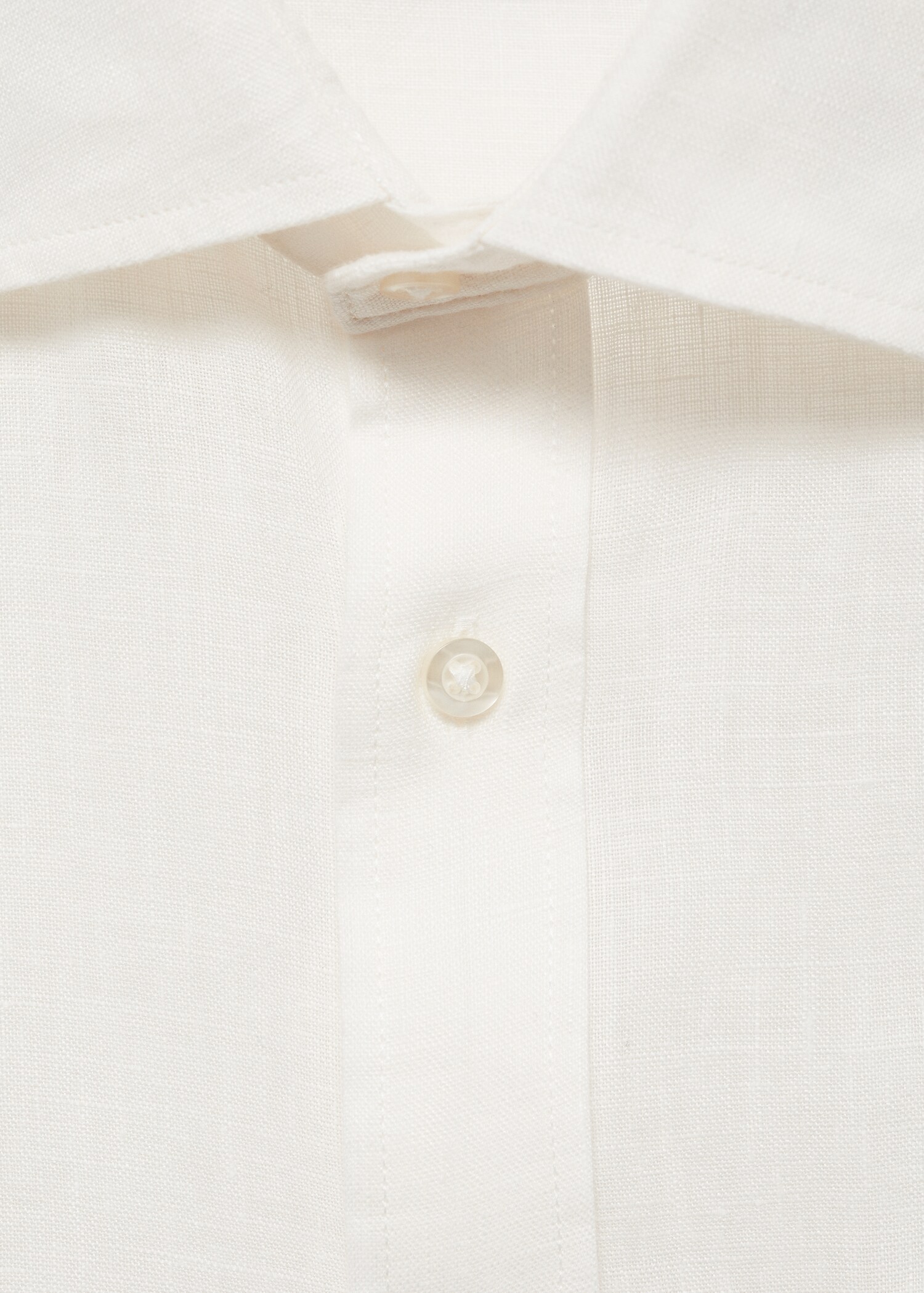 Classic fit 100% linen shirt - Details of the article 8