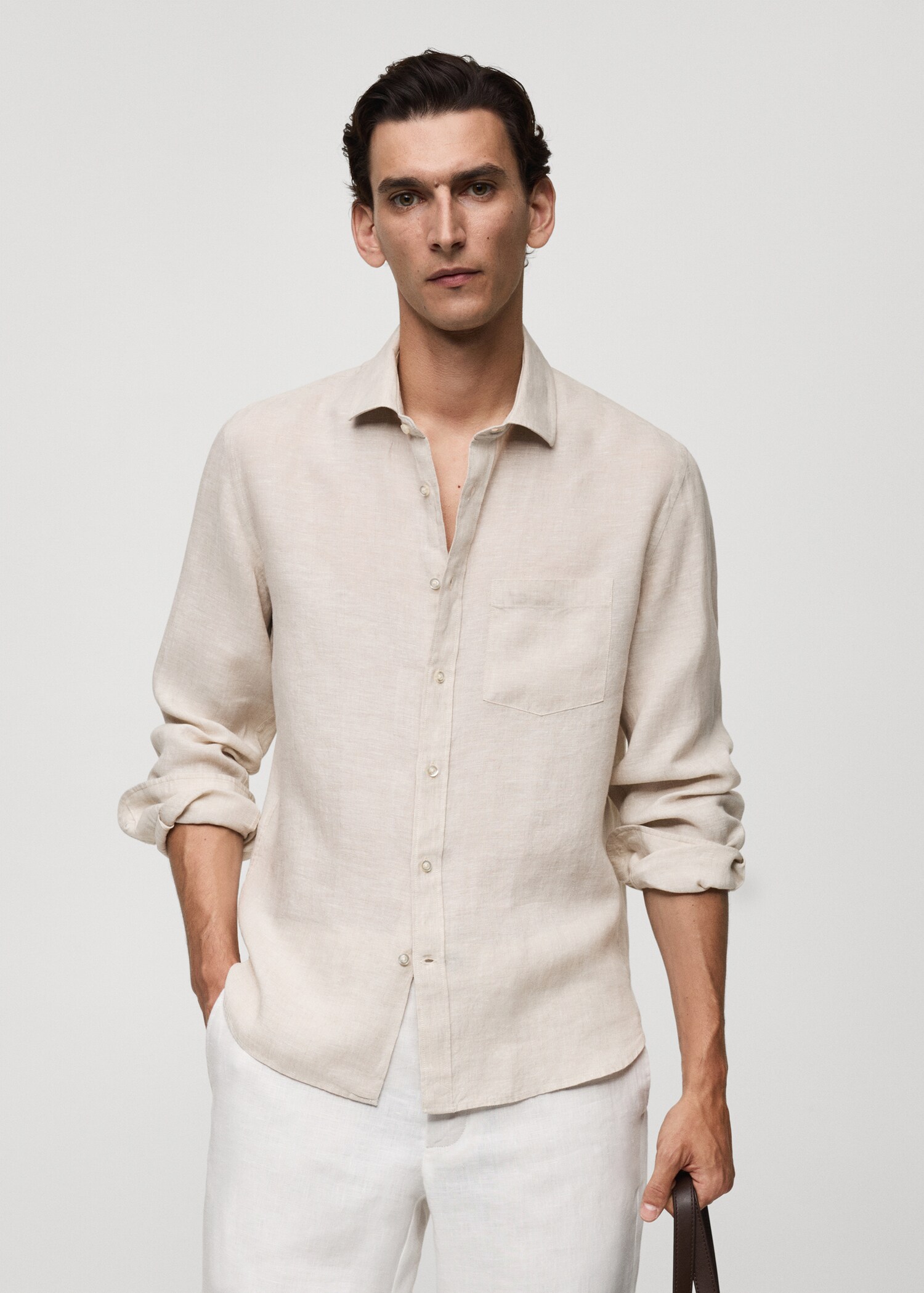 Chemise classic-fit 100 % lin - Plan moyen