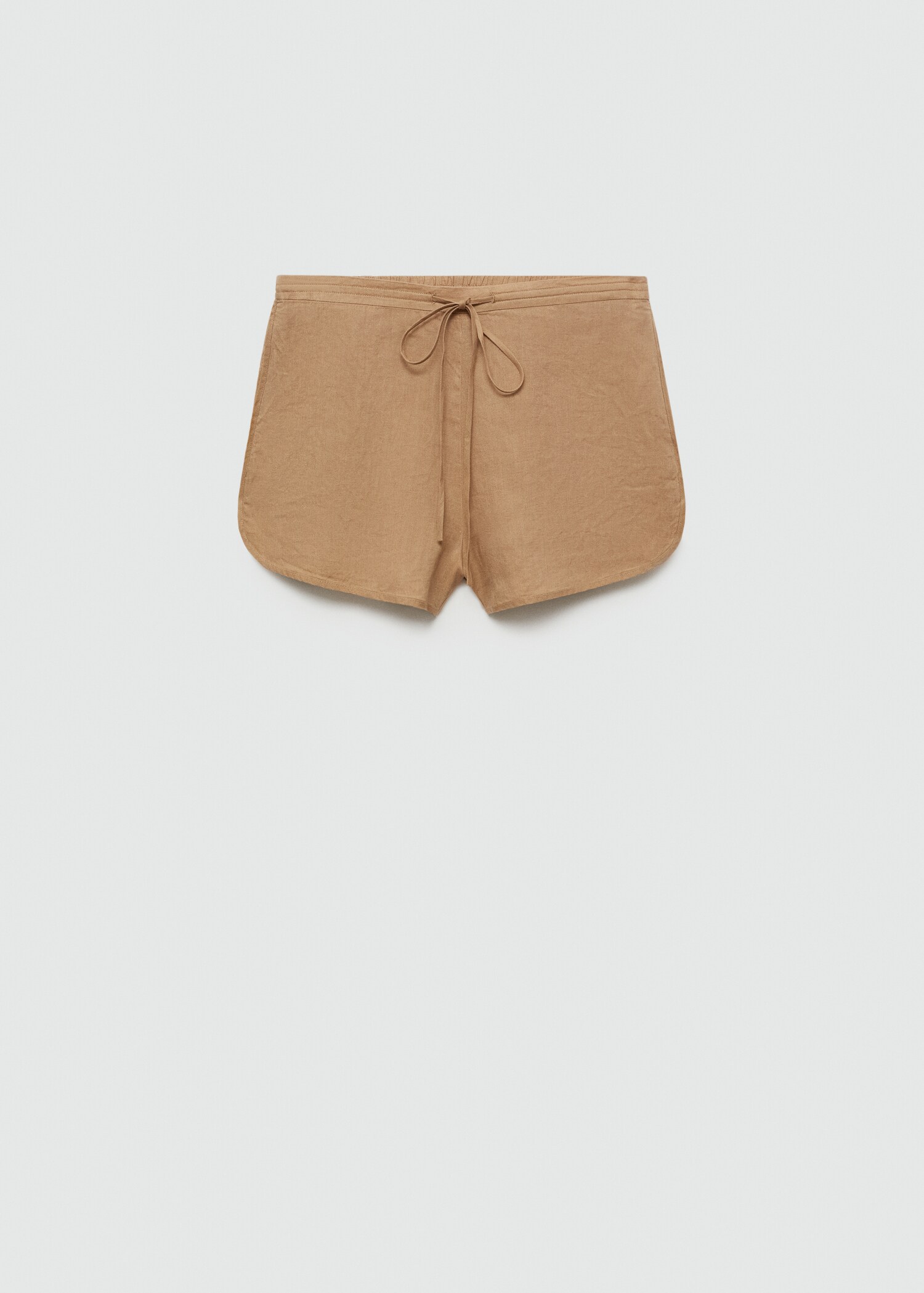 Straight-fit linen shorts - Article without model